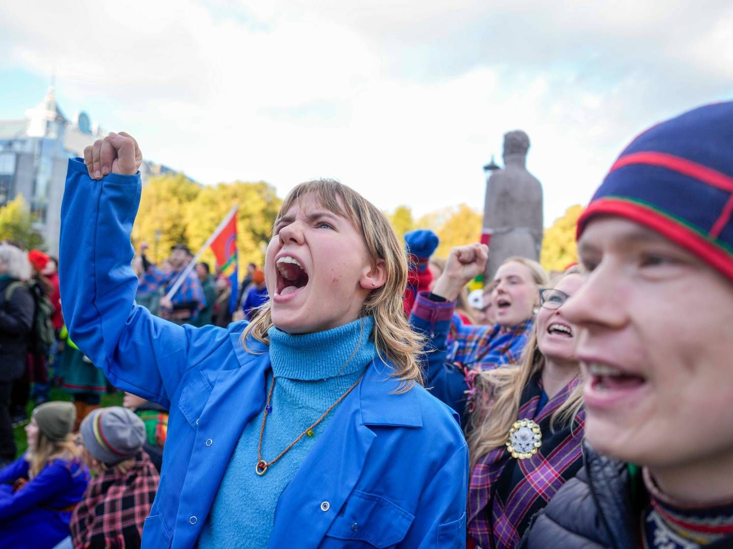 BLOKKERER STATKRAFT: – Vi skal blokkere hele Statkraft, sier Natur og Ungdom-leder Gina Gylver. | Foto: Javad Parsa / NTB