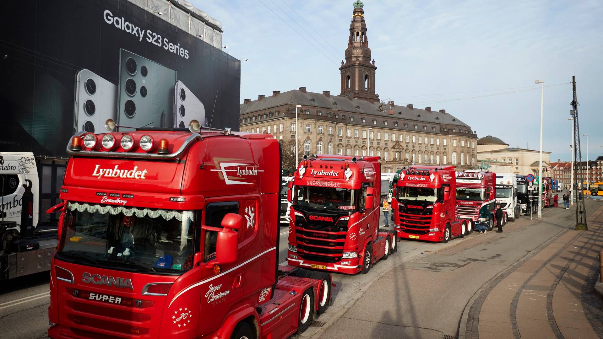 Demonstrationer med lastbiler foran Christiansborg | Foto: Jens Dresling/Ritzau Scanpix