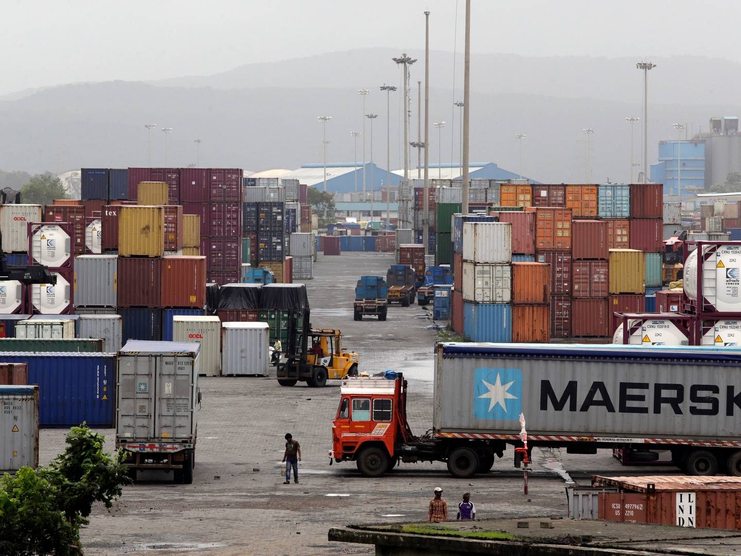 Containerterminalen i Jawaharlal Nehru Port ved Mumbai i Indien. | Foto: Rajanish Kakade/AP/Ritzau Scanpix