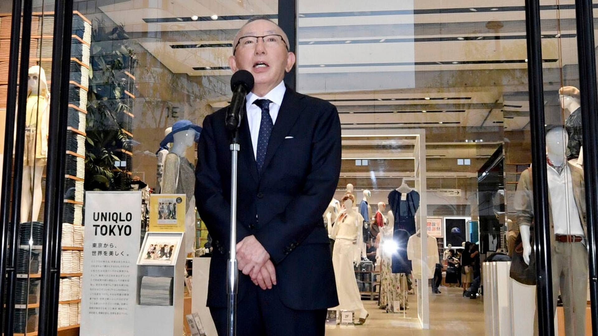 Tadashi Yanai stiftede Uniqlo i 1984 i Japan. I dag tæller tøjkæden mere end 2400 butikker globalt. | Foto: Takehiko Suzuki/ap/ritzau Scanpix