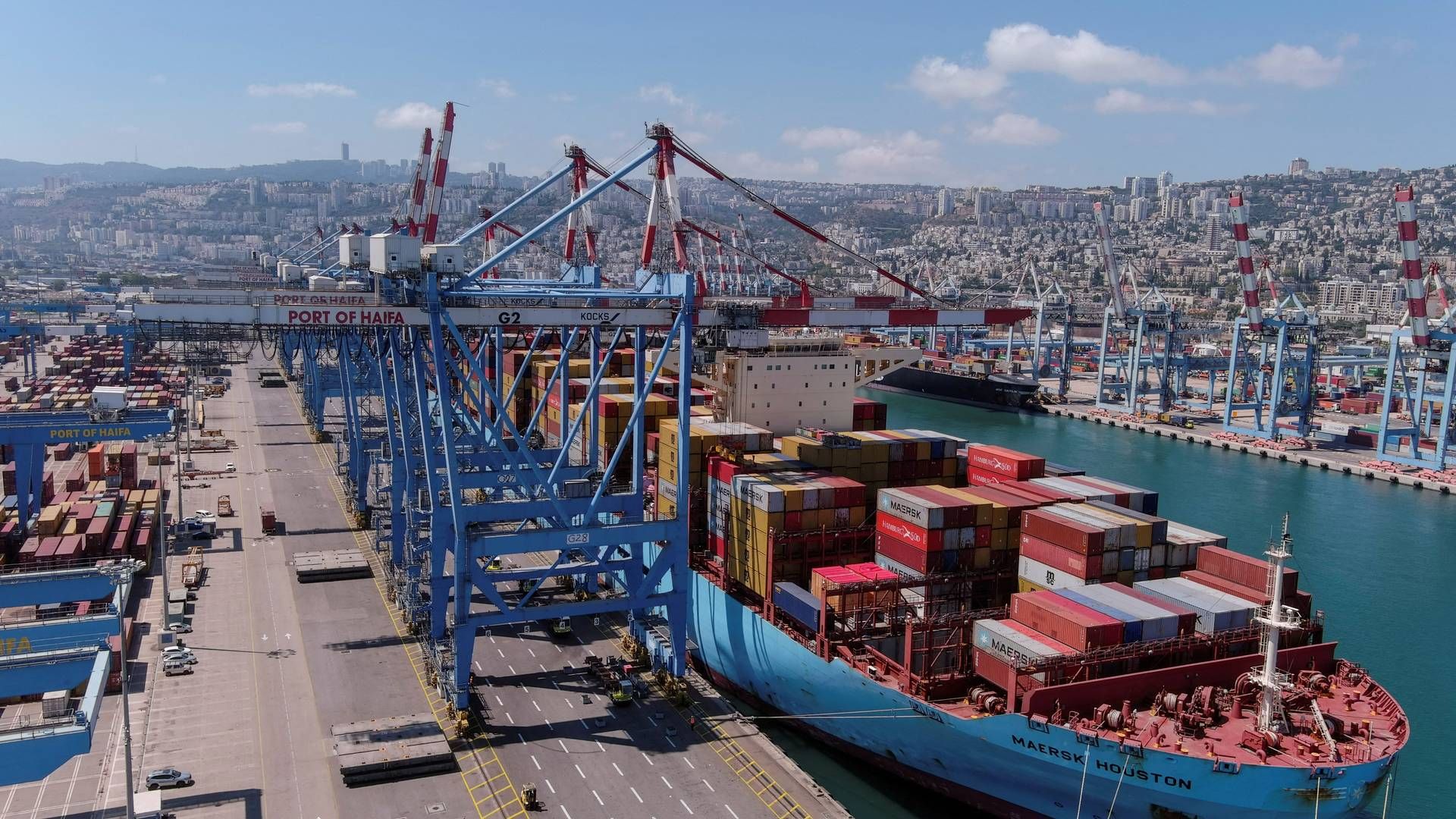 Havnen i Haifa er en af Israels største til containerimport. | Foto: Ilan Rosenberg/Reuters/Ritzau Scanpix