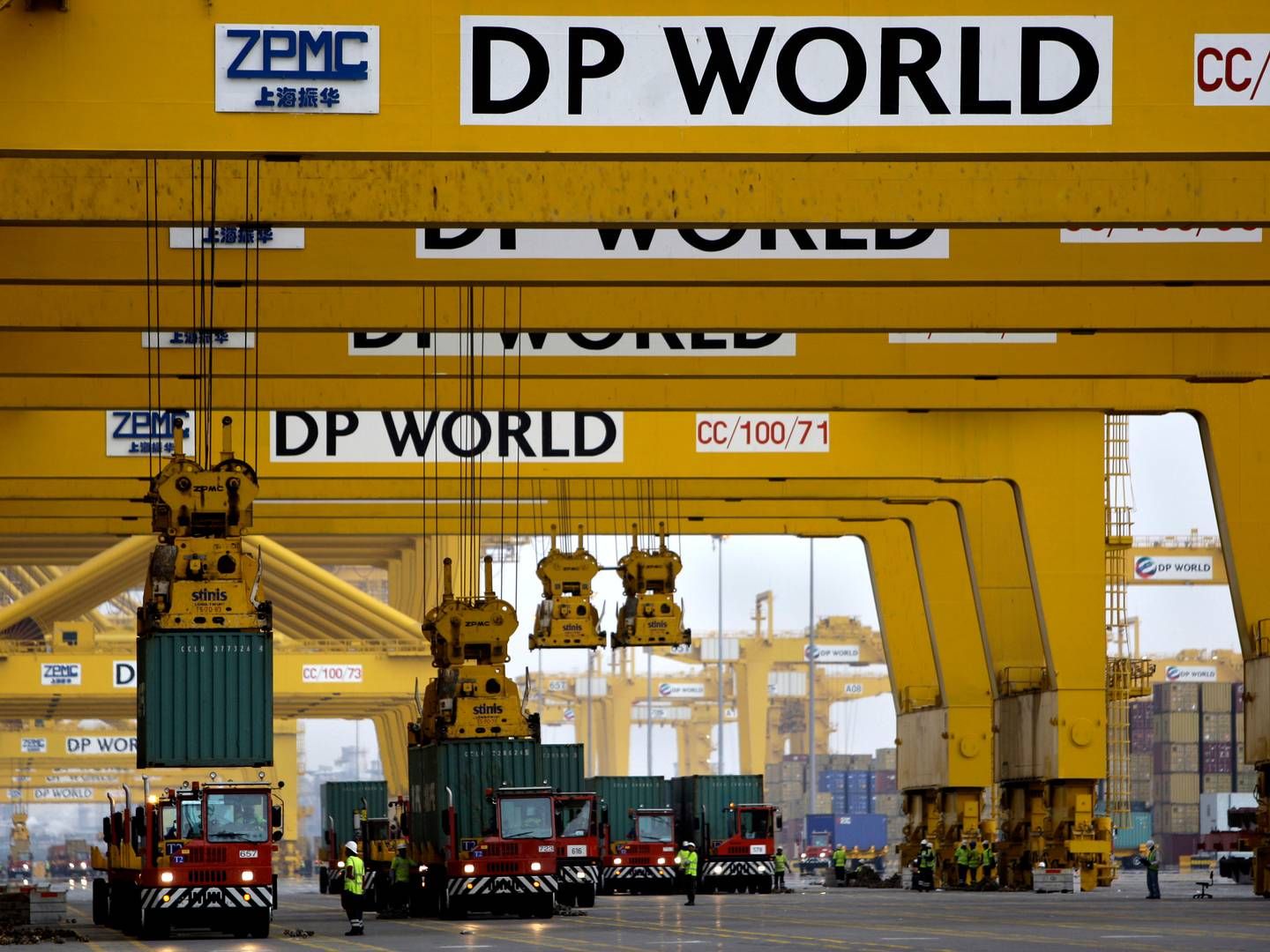 Havnevirksomheden DP World er ramt af strejker i sine australske havne. | Foto: Kamran Jebreili/AP/Ritzau Scanpix