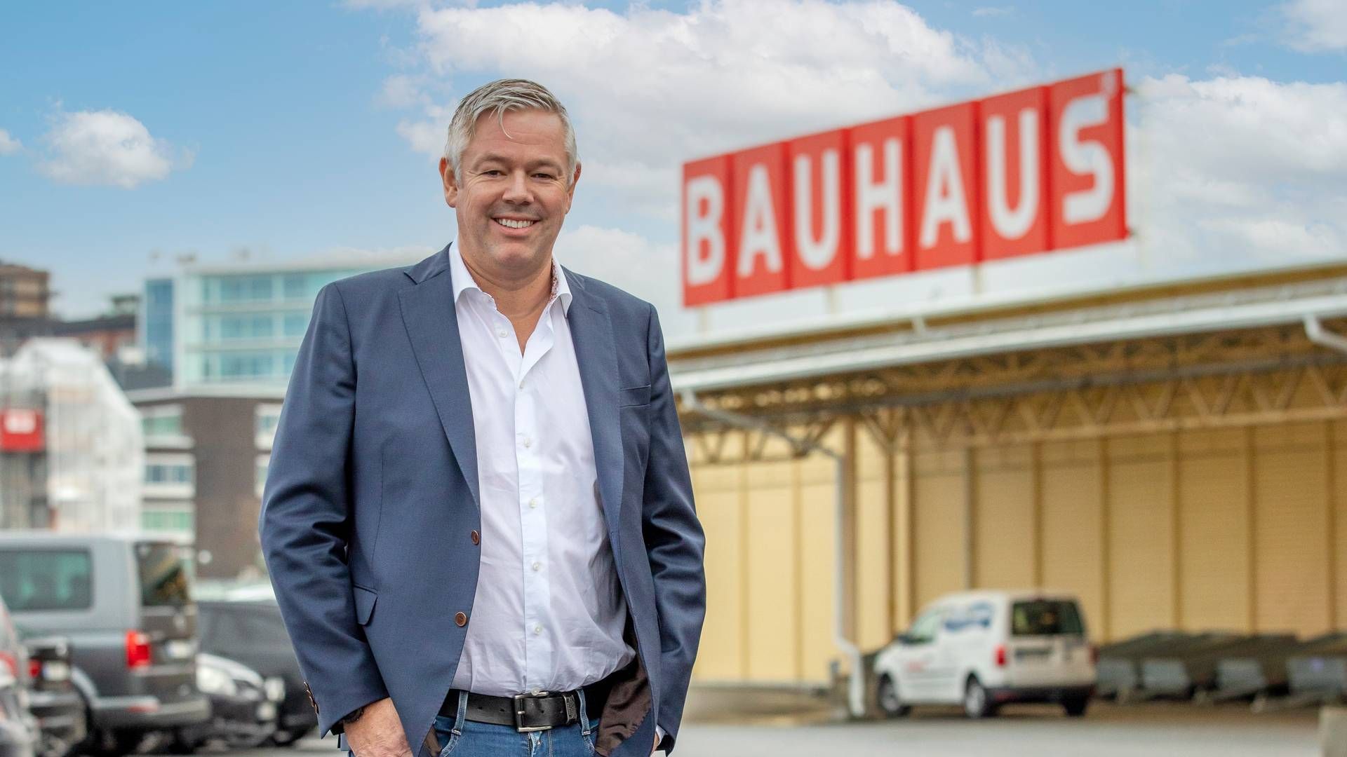 LEIE: Bauhaus, med administrerende direktør Kenneth Litland i spissen, vil leie ut i begge ender av varehuset i Vestby. | Foto: Bauhaus