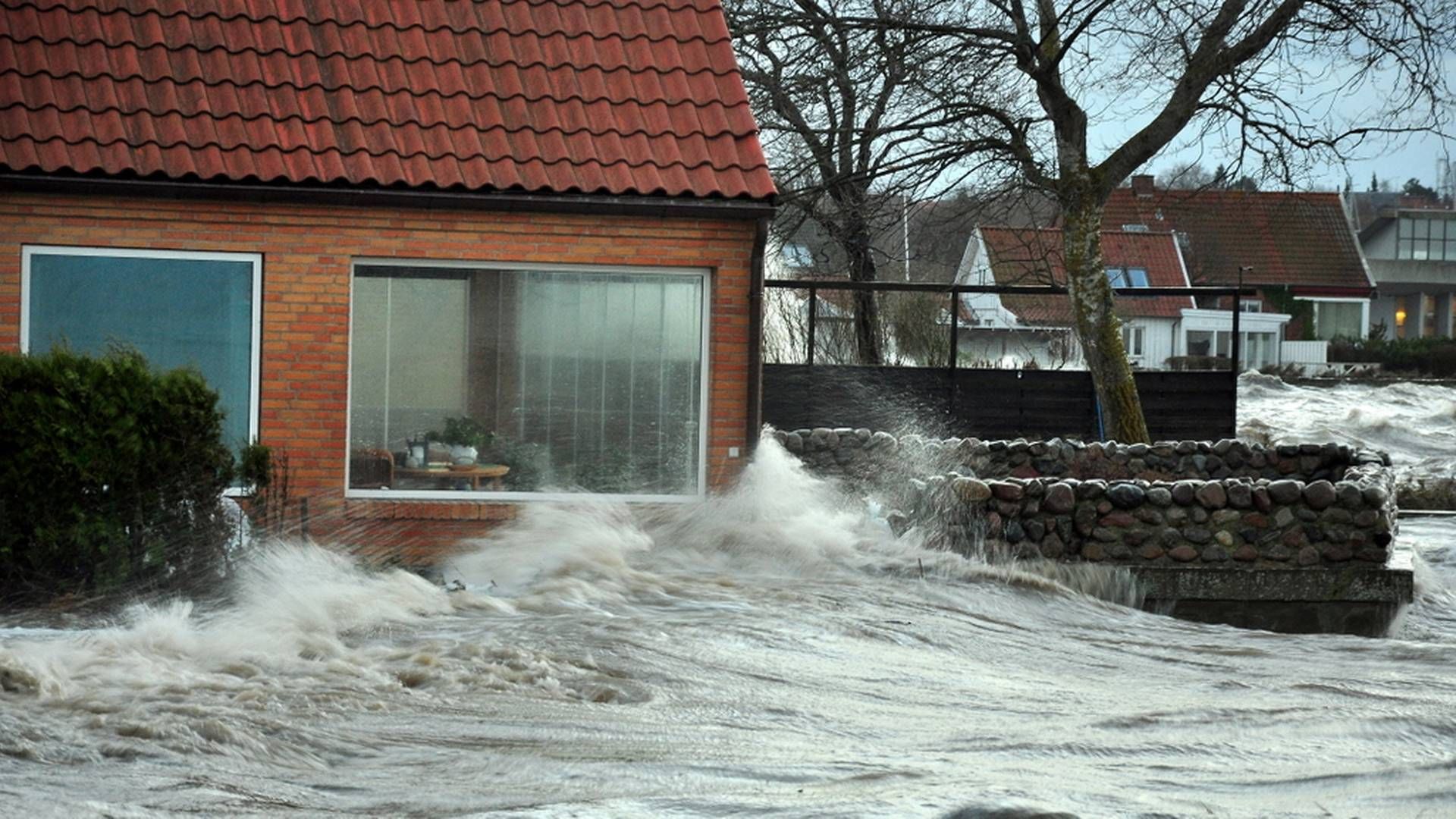 Under Stormen Bodil i 2013 blev både private hjem og pumpestationer også oversvømmet. | Foto: Martin Stendel, Dmi