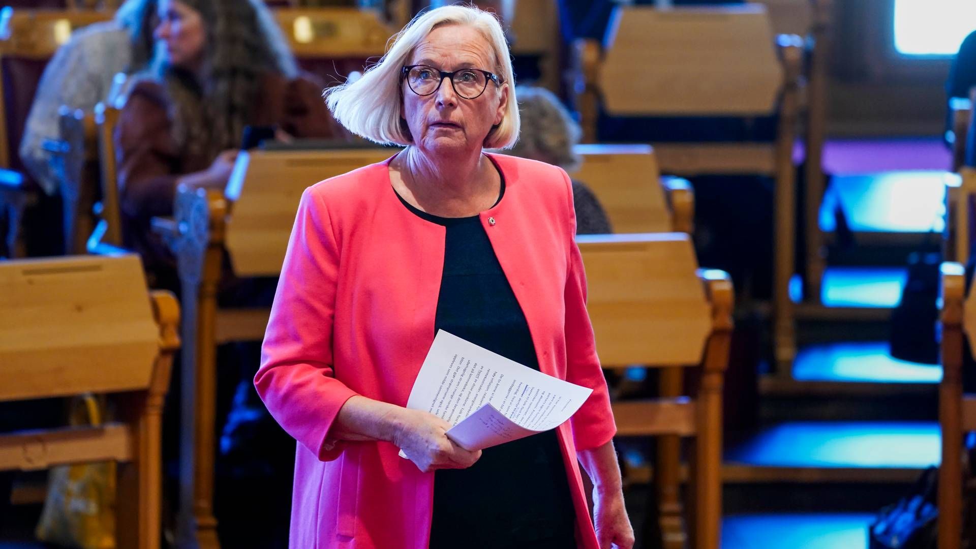 Parlamentarisk leder i Sp Marit Arnstad vil ikke forholde seg fristen som EU har gitt Norge når det gjelder å innføre det omstridte fornybardirektivet. | Foto: Terje Pedersen / NTB