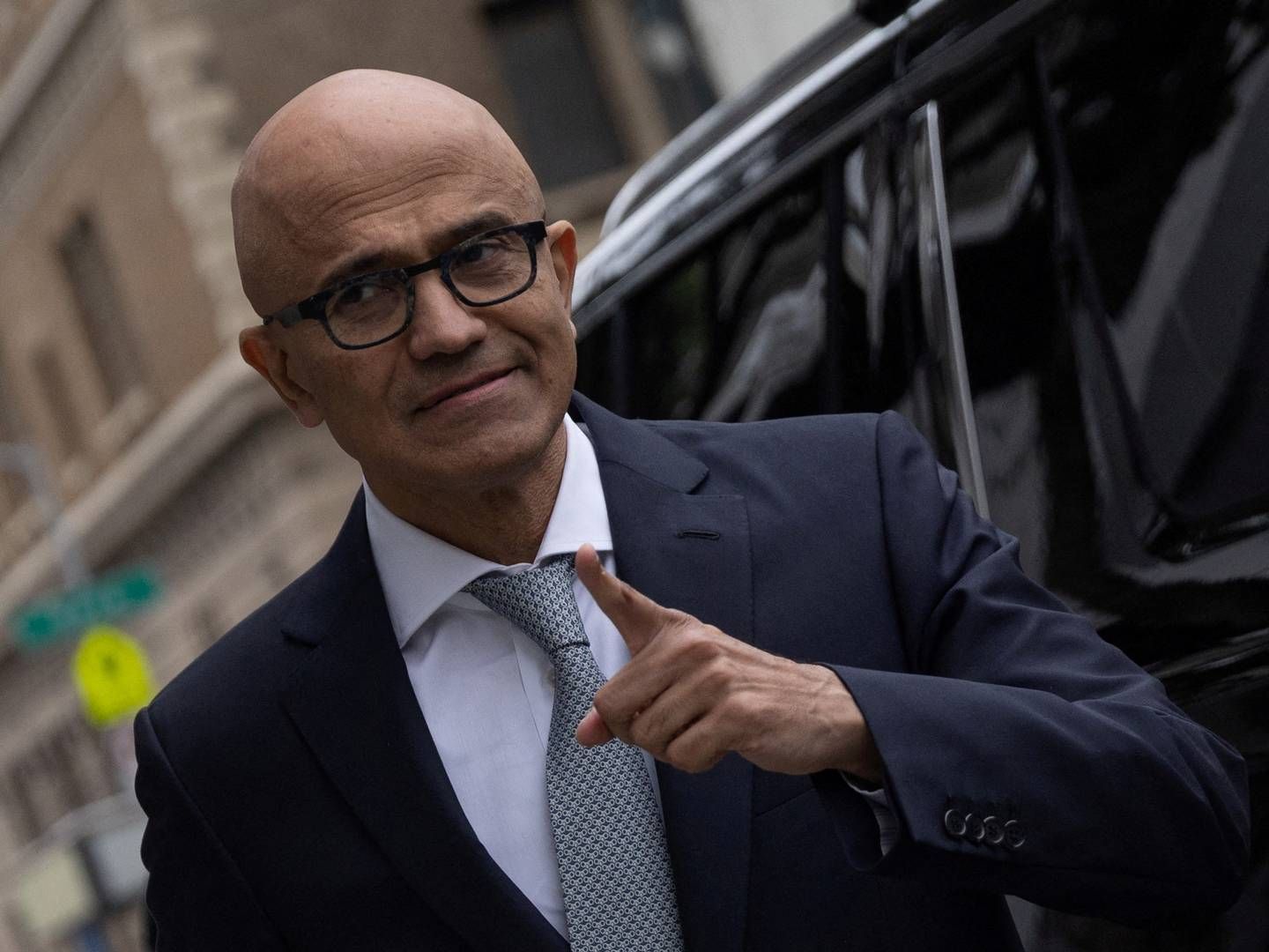 Med Copilots gør vi tiden med kunstig intelligens virkelig for mennesker og virksomheder overalt, siger topchef i Microsoft, Satya Nadella | Foto: Carlos Barria/Reuters/Ritzau Scanpix