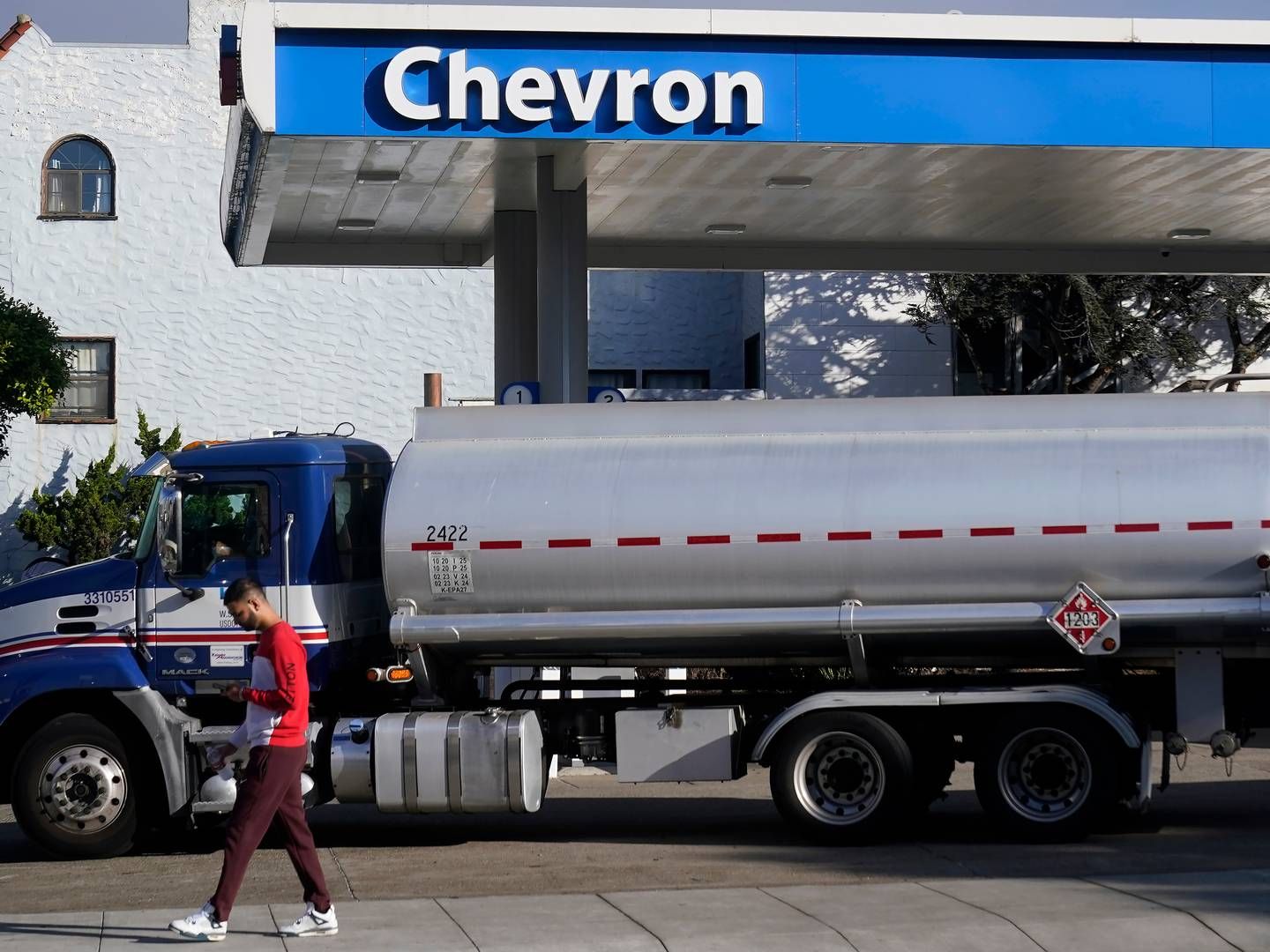 AVVISER TOPP: Chevron tror ikke på IEAs prognose om at oljeetterspørselen vil nå en topp før 2030. | Foto: AP Photo/Jeff Chiu