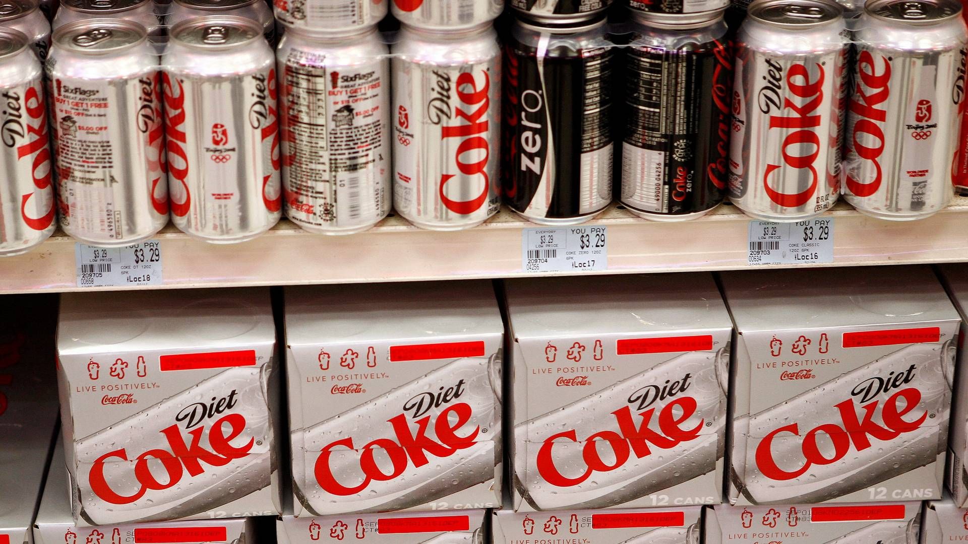 To tredjedele af Coca-Colas sortiment består af produkter med lavt eller intet sukker- og kalorieindhold. | Foto: Shannon Stapleton