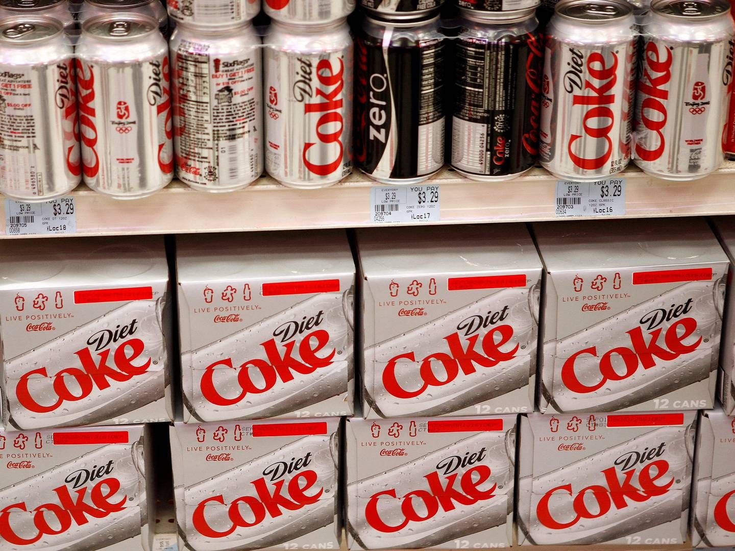 To tredjedele af Coca-Colas sortiment består af produkter med lavt eller intet sukker- og kalorieindhold. | Foto: Shannon Stapleton