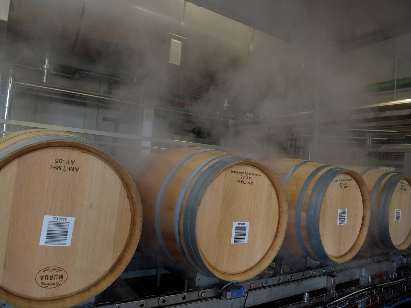 Vintønder på Felix Solis' fabrik i Toledo i Spanien. Lige nu undersøges producenten, der leverer vin til Salling Group, for fusk igennem tre år. Foto: Eusebio García Del Castillo/AP/Ritzau Scanpix