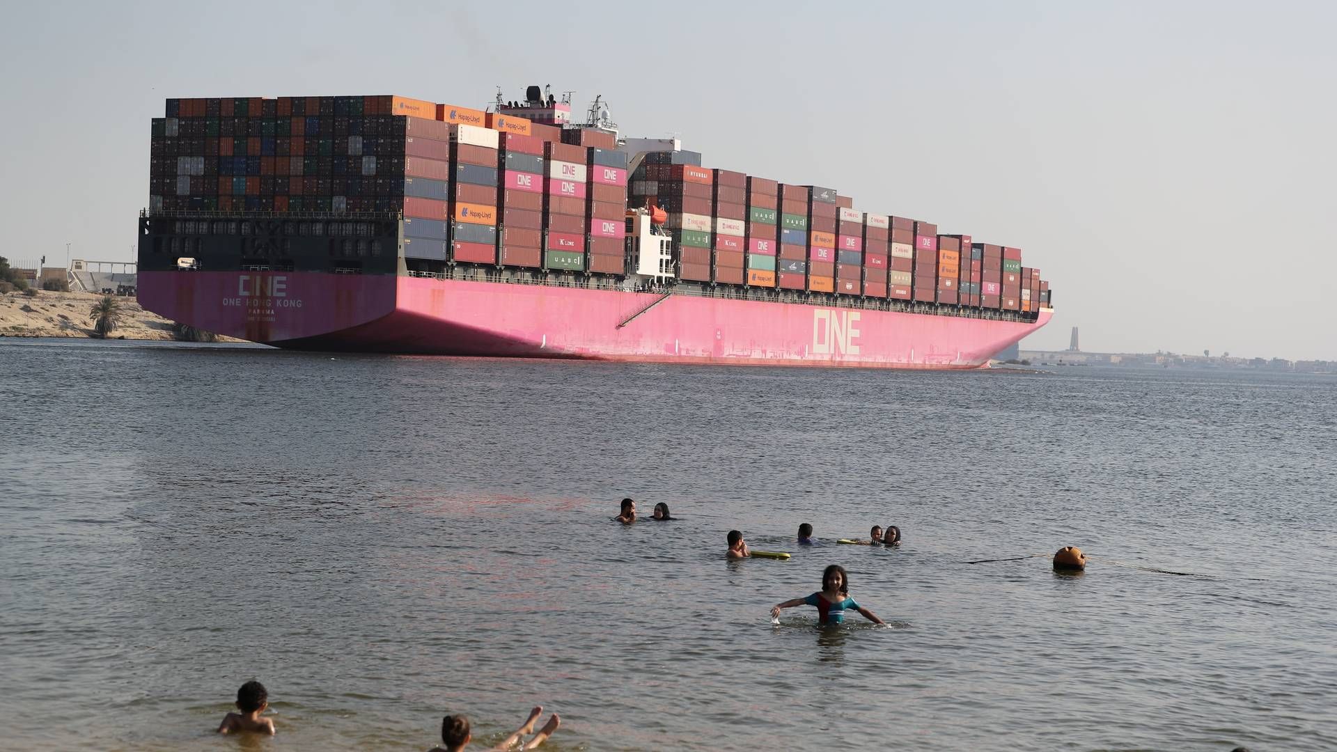 ONE er blandt de store containerrederier, der sender skibe fra Asien til Europa eller over Stillehavet til Nordamerika. | Foto: Mohamed Abd El Ghany/Reuters/Ritzau Scanpix