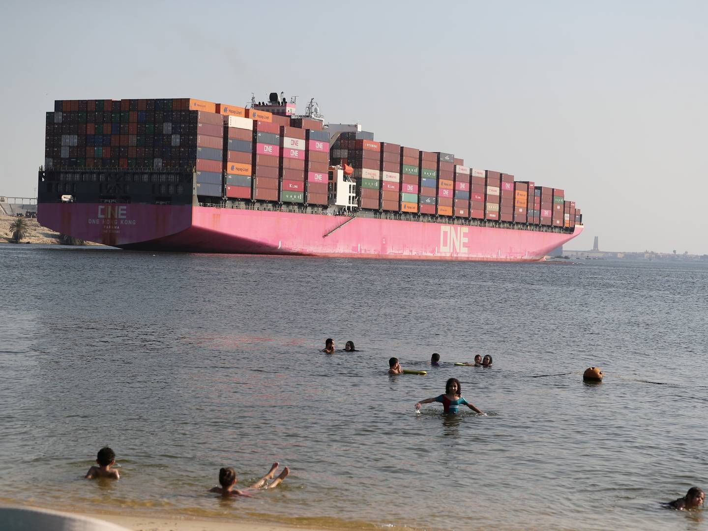 ONE er blandt de store containerrederier, der sender skibe fra Asien til Europa eller over Stillehavet til Nordamerika. | Foto: Mohamed Abd El Ghany/Reuters/Ritzau Scanpix