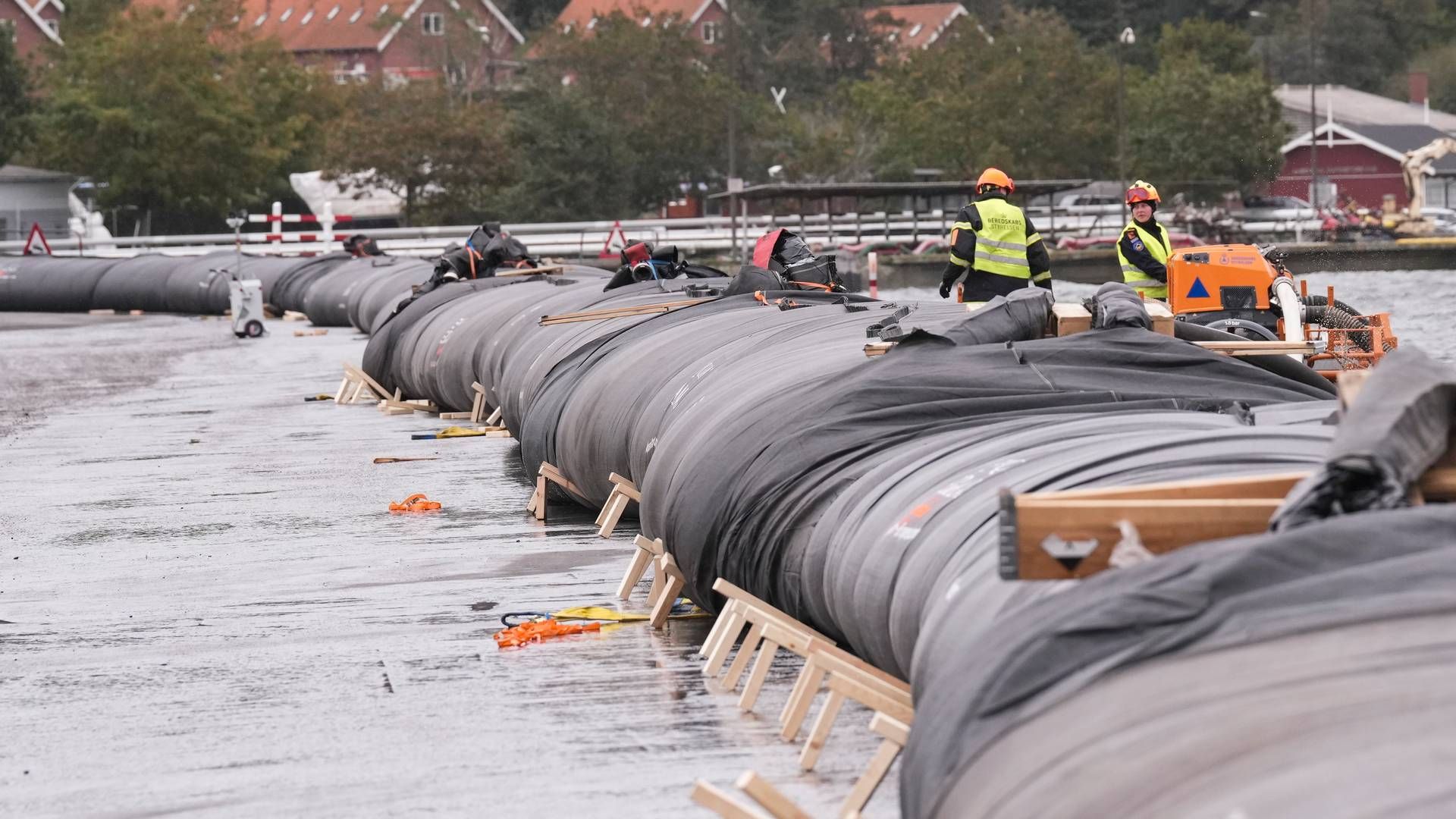 Billede fra Haderslev under stormfloden forrige uge. | Foto: Claus Fisker/Ritzau Scanpix