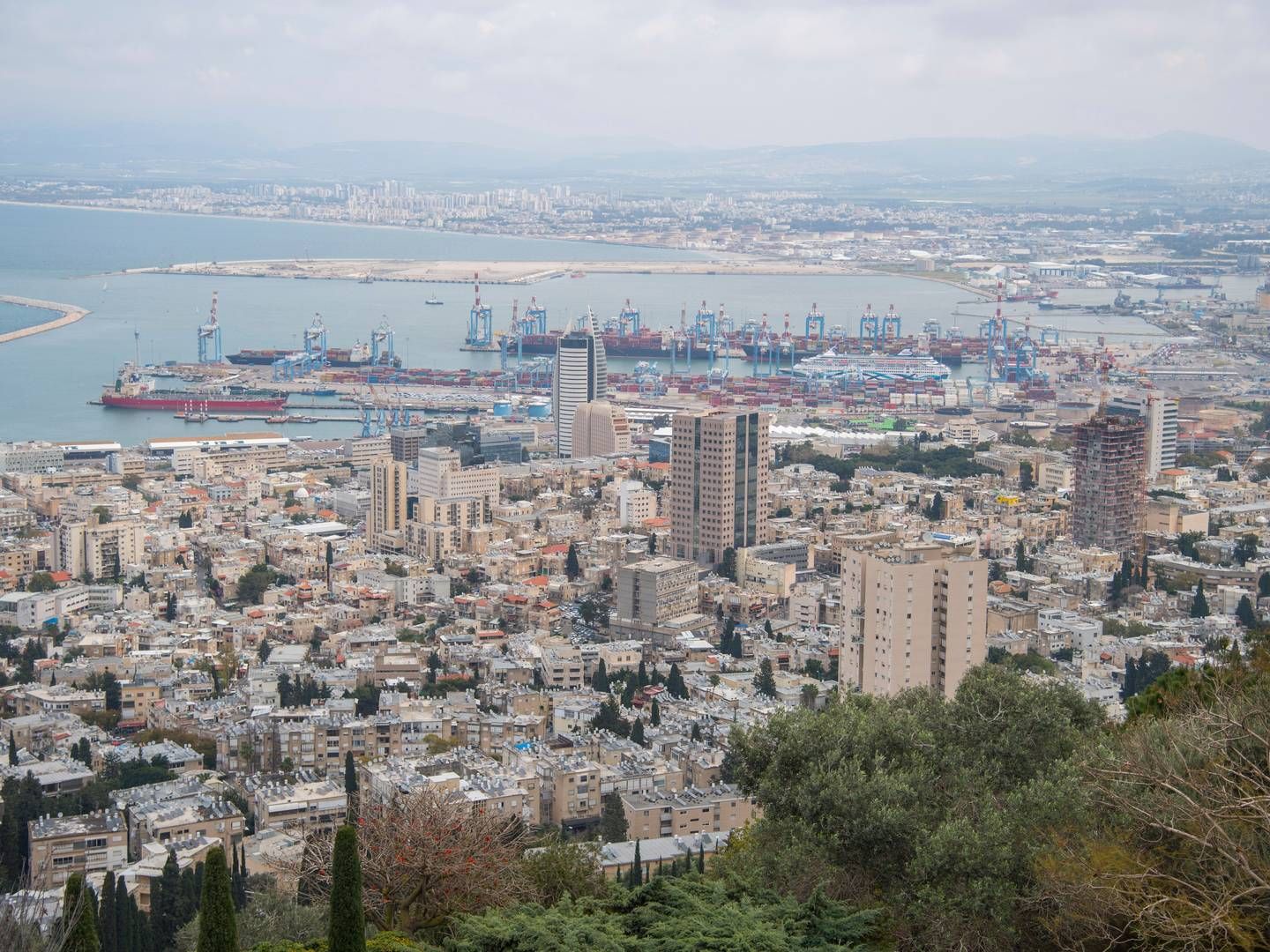 Haifa Port, der er en af Israels primære containerhavne. | Foto: Fotostand/AP/Ritzau Scanpix