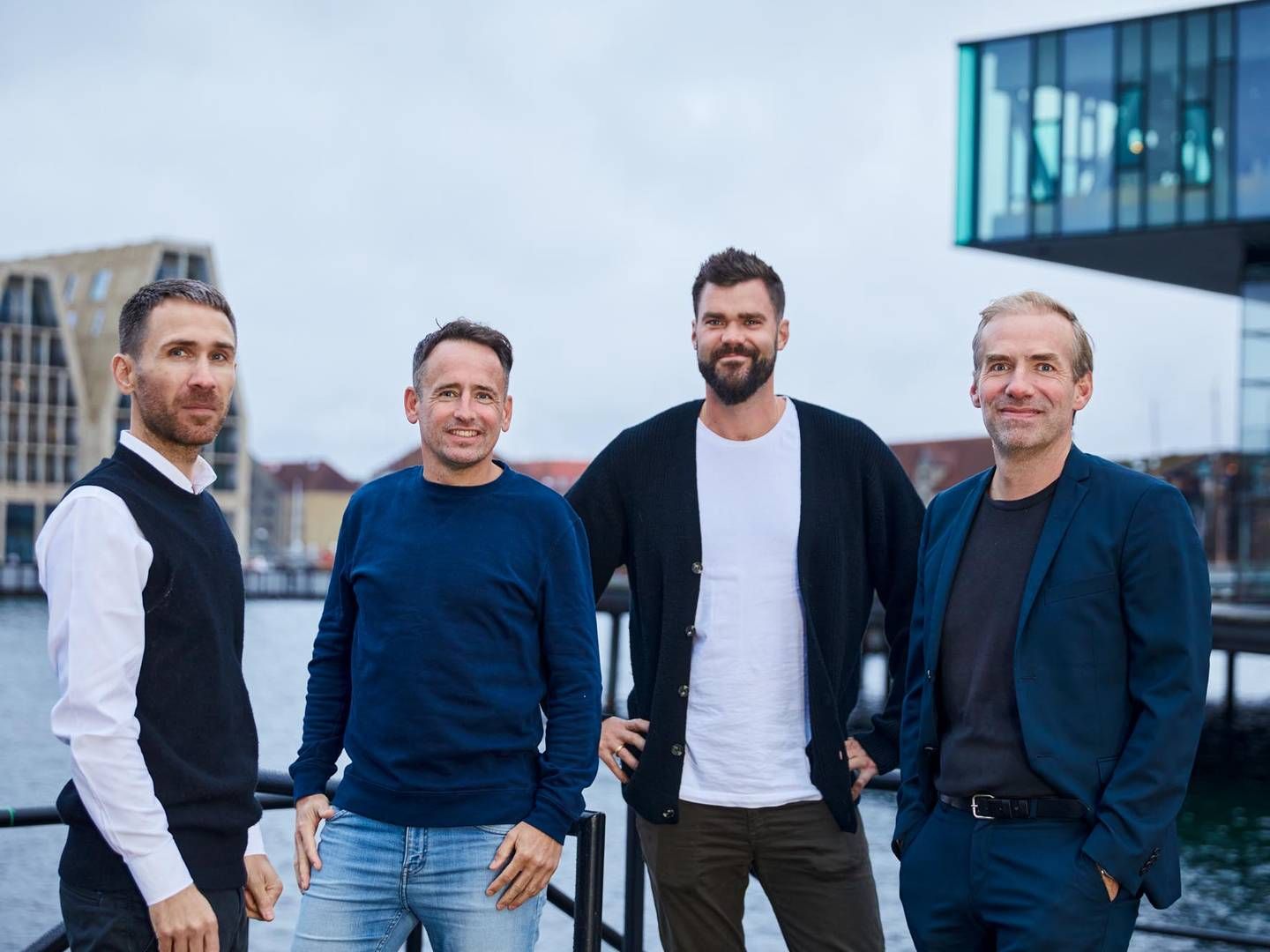 Firkløveret bag det nye investeringsselskab er fra venstre: Rasmus Sindberg, Mikael Friis, Morten Strunge og Thomas Heltborg Juul | Foto: Monday Venture / Pr