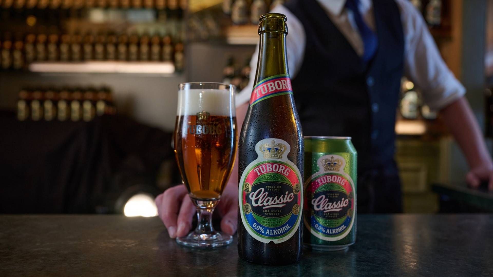 Carlsbergs 30-årige øl Tuborg Classic blev i foråret lanceret som alkoholfri. | Foto: Carlsberg / Pr