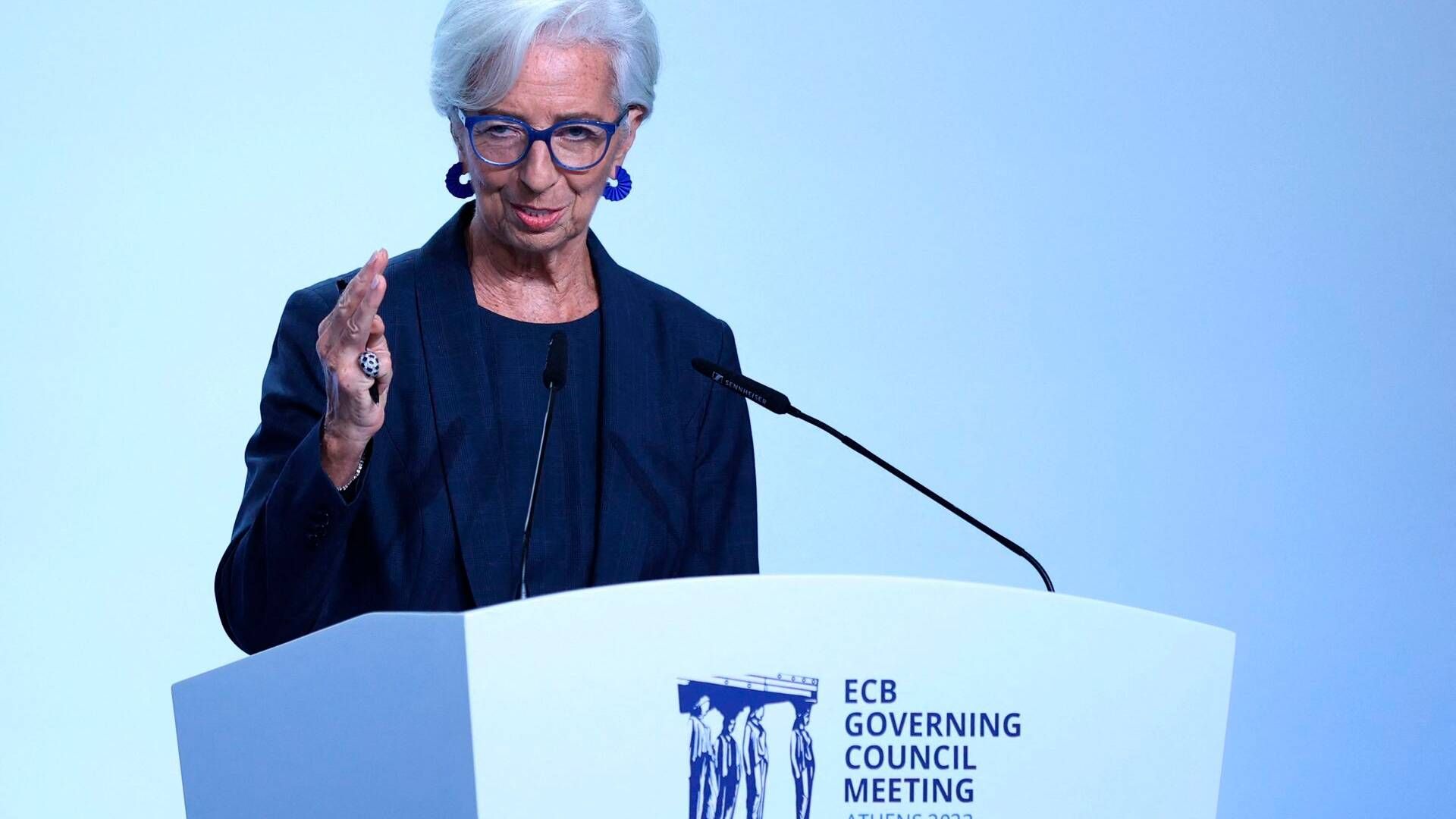 ECB’s chef, Christine Legarde, ønsker, at man forbereder euroen til en digital fremtid i sameksistens med kontanter. | Foto: Aris Oikonomou/AFP/Ritzau Scanpix