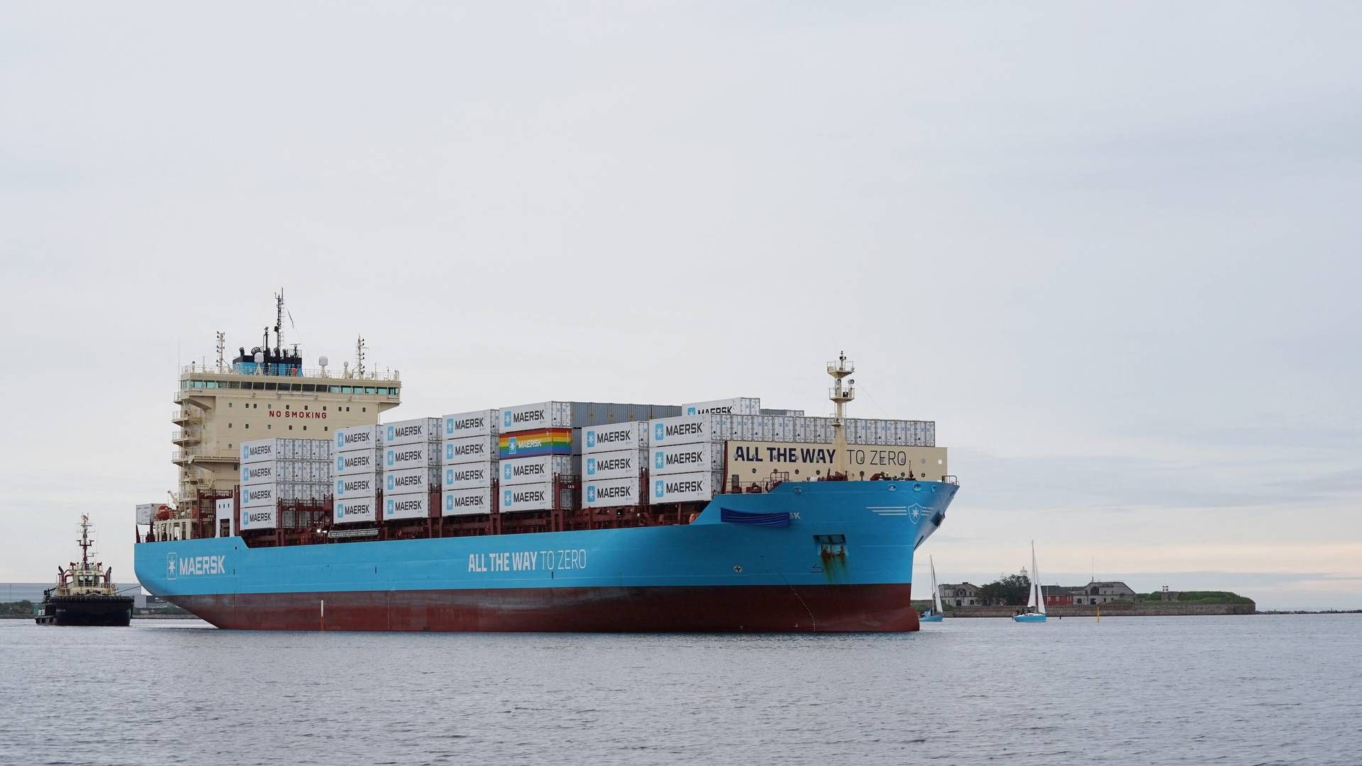 OCI Global har leveret grøn metanol til Mærsks første containerskib til grøn metanol, Laura Mærsk. | Foto: Tom Little/Reuters/Ritzau Scanpix