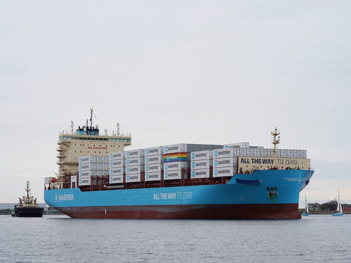 OCI Global har leveret grøn metanol til Mærsks første containerskib til grøn metanol, Laura Mærsk. | Foto: Tom Little/Reuters/Ritzau Scanpix