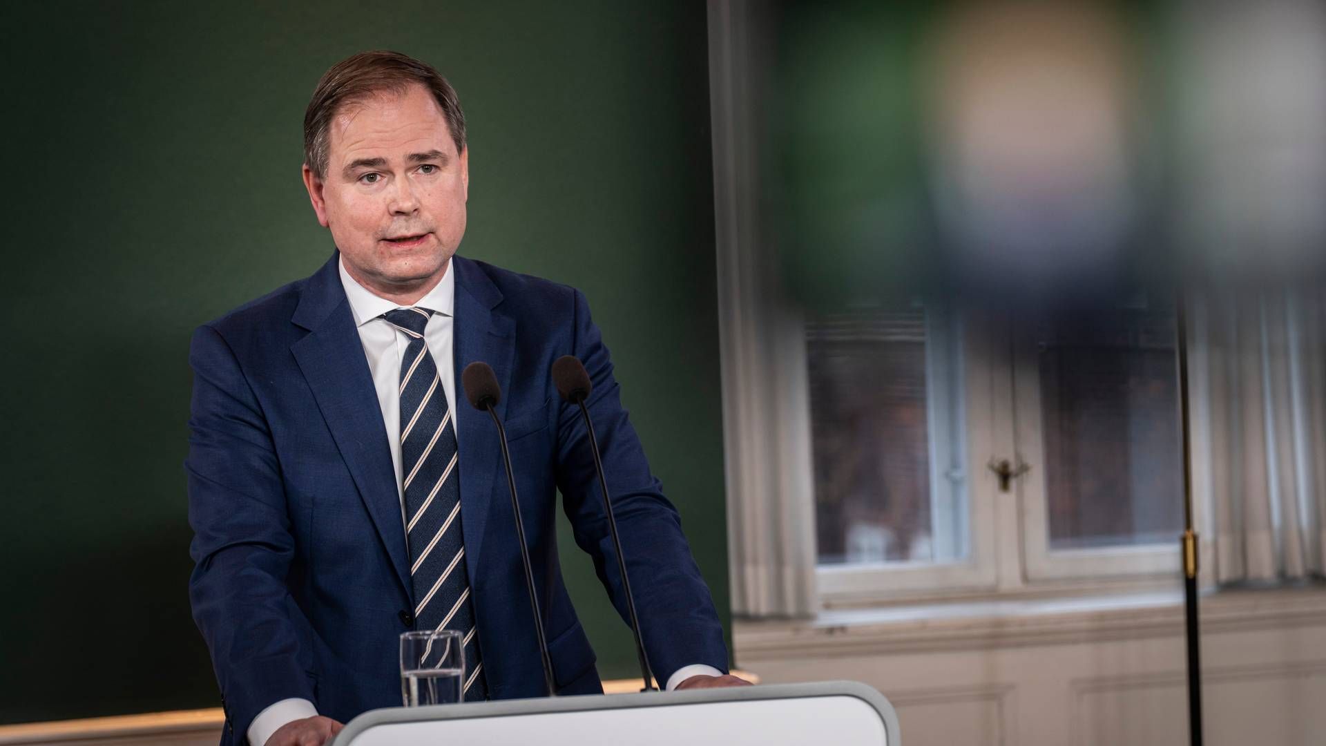 Finansministeren Nicolai Wammen (S) fremlagde tirsdag regeringens 2030-plan i Finansministeriet. | Foto: Emil Nicolai Helms