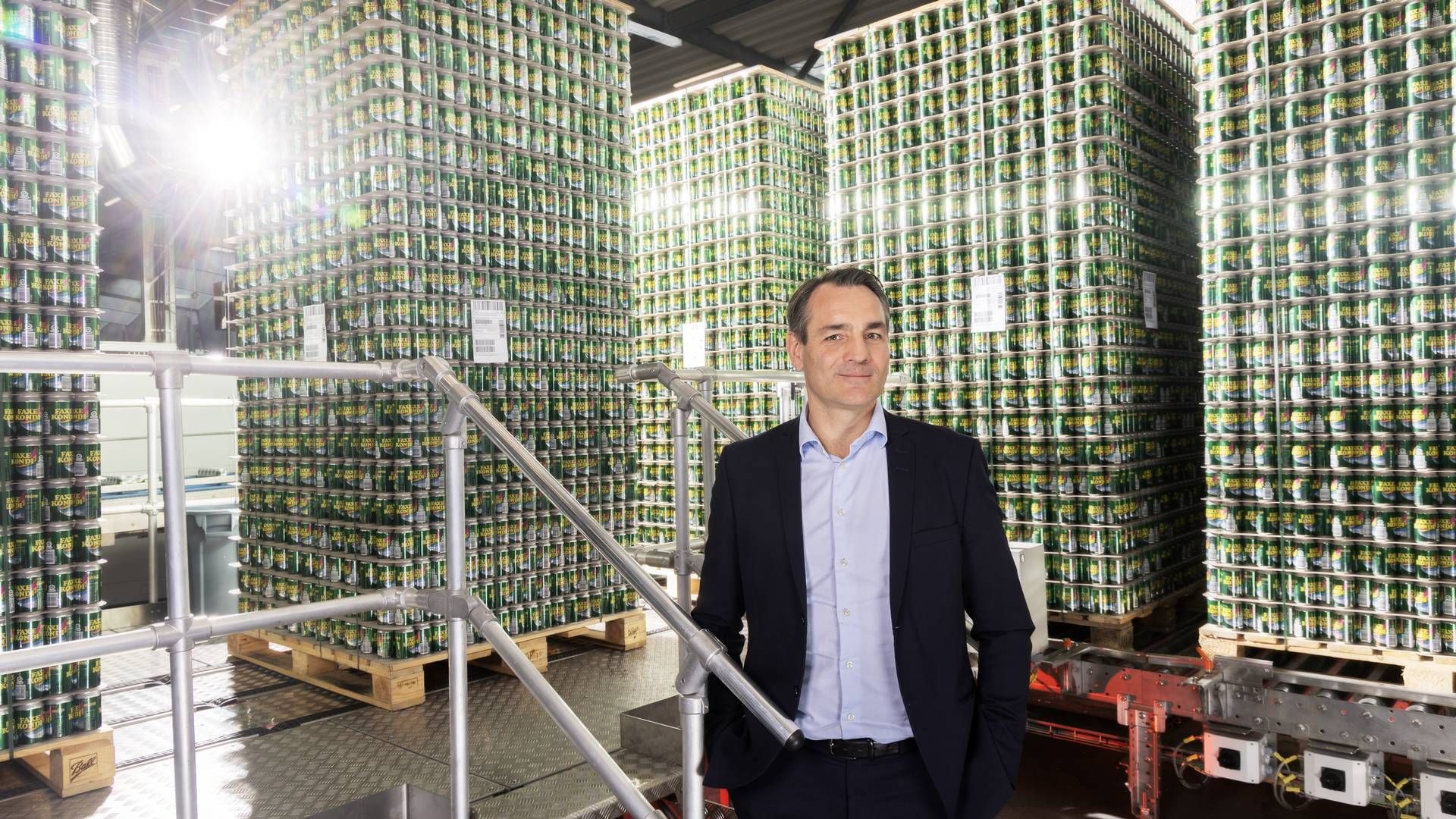 Lars Jensen, adm. direktør i Royal Unibrew, på bryggerikoncernens hovedsæde i Faxe. | Foto: Royal Unibrew / Pr