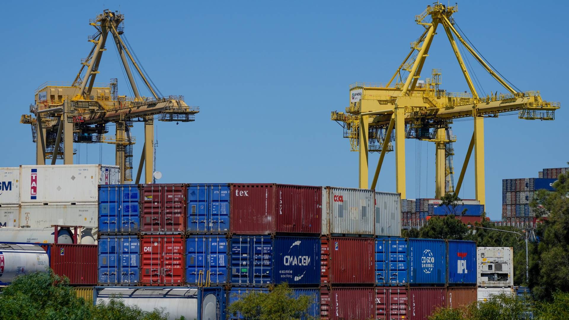 Containerterminal i Sydney. Arkivfoto. | Foto: Mark Baker/AP/Ritzau Scanpix