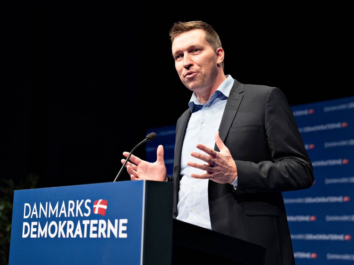 Søren Søndergaard, formand for Landbrug & Fødevarer, til Danmarksdemokraternes årsmøde. | Foto: Henning Bagger