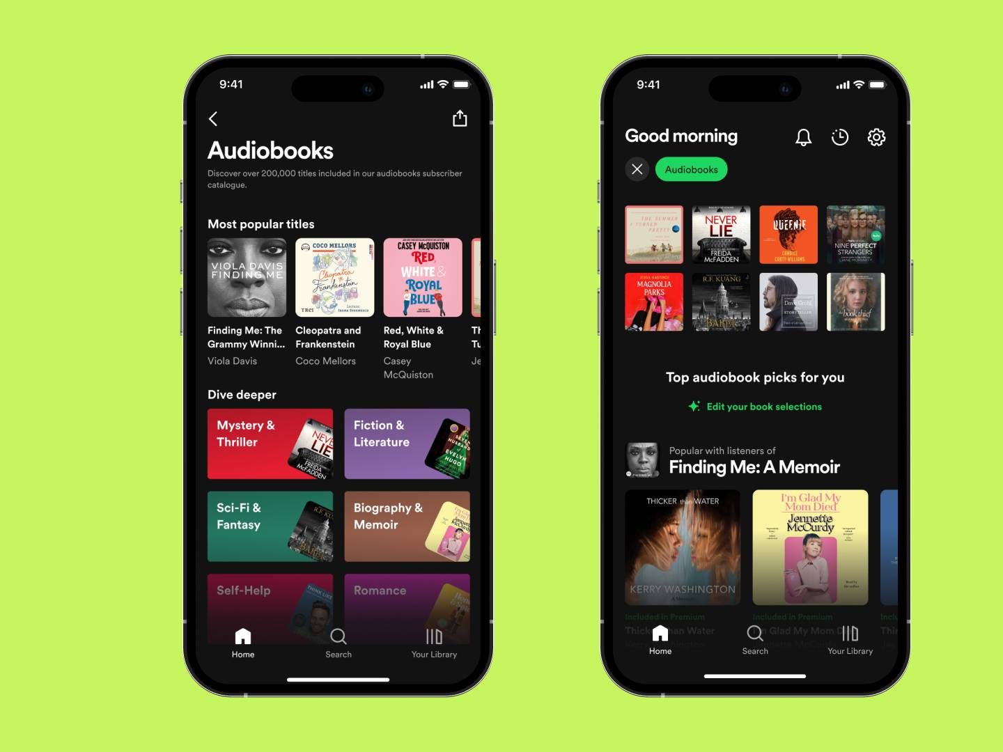 Spotify tog første skridt ind i markedet som lydbogstjeneste i begyndelsen af oktober, da selskabet åbnede for adgang til lydbøger i både Storbritannien og Australien. | Foto: Pr/spotify