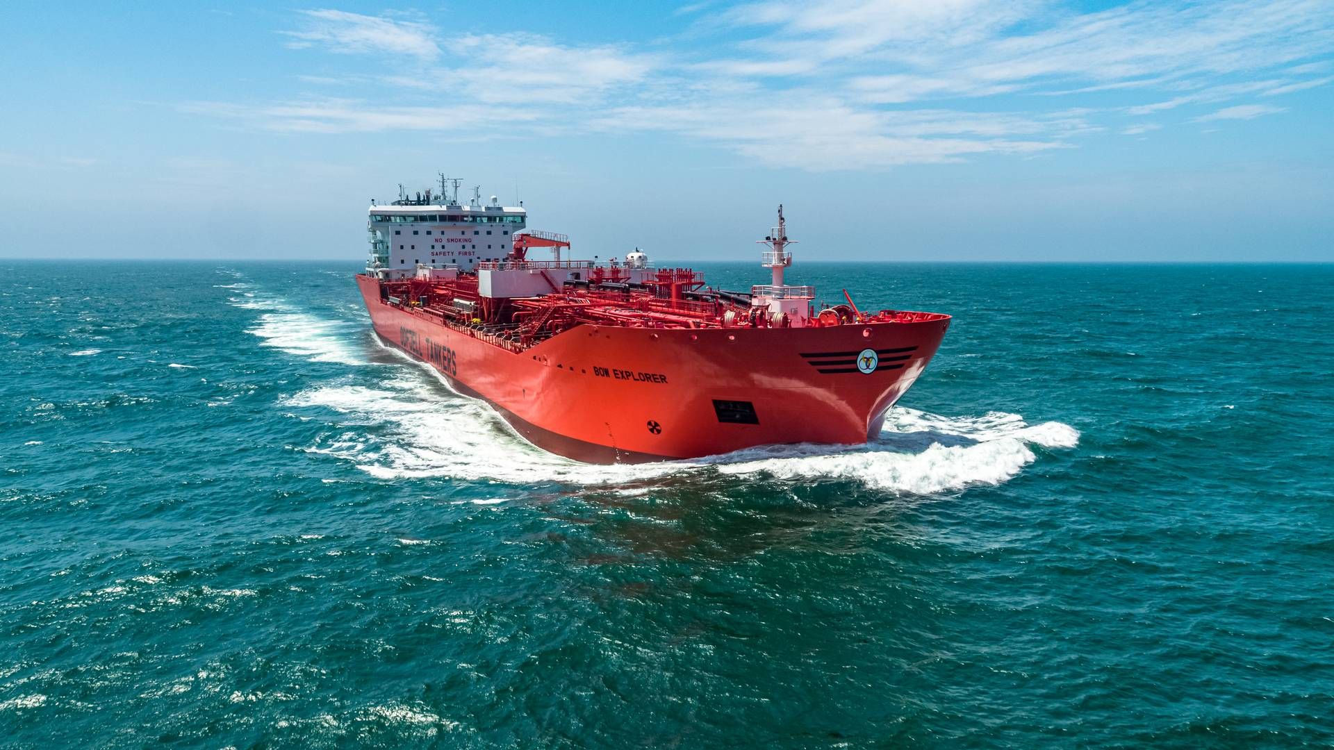 One of Odfjell's newer tankers: The barebot-chartered Bow Explorer built in 2020 with 38,236 deadweight tons | Photo: Hudong-zhonghua Shipyard / Odfjell Se
