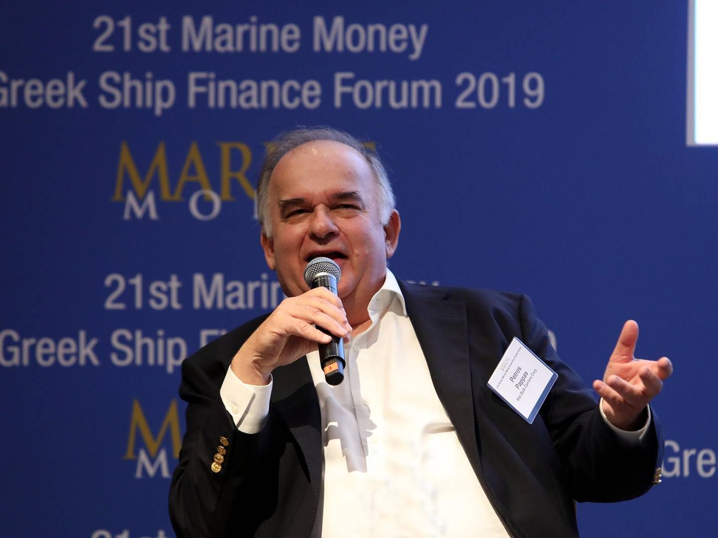 ”Vi har finansieret ovenstående tilbagekøb hovedsageligt fra salg af skibe til historisk attraktive priser i 2023,” siger Petros Pappas, topchef i Star Bulk. | Foto: Marine Money