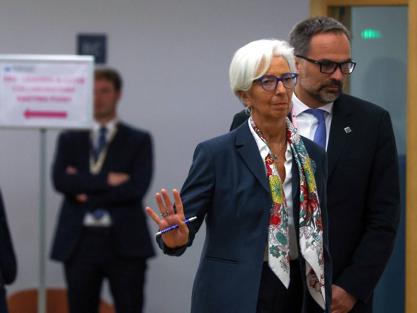 Es gibt keinen Grund zur Selbstzufriedenheit, sagt Christine Lagarde. | Foto: picture alliance / EPA | OLIVIER HOSLET
