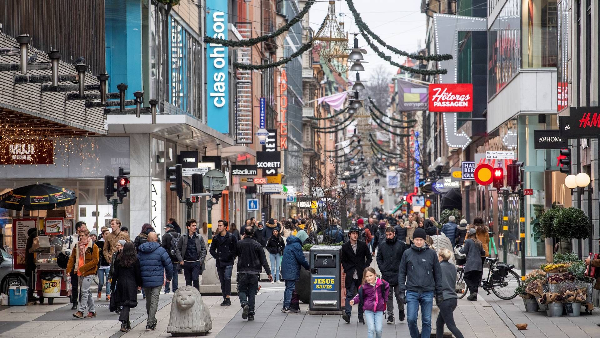 The shopping street Drottninggatan in central Stockholm. | Photo: TT News Agency/Reuters/Ritzau Scanpix