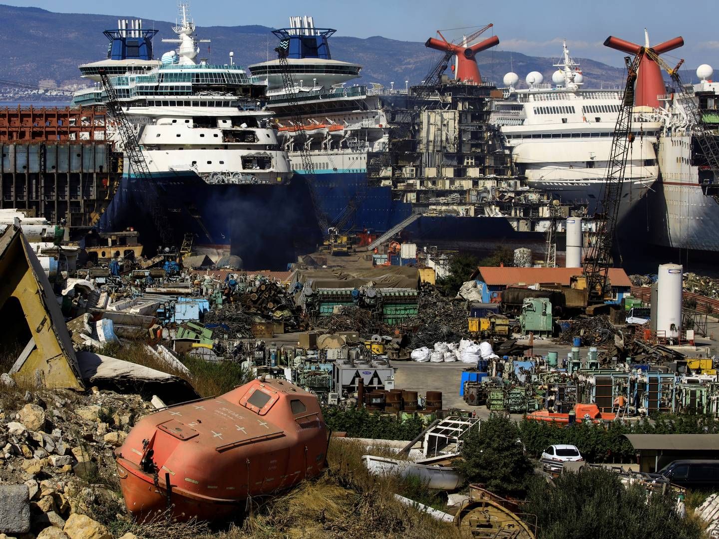File photo. Ships for scrapping at the Allega shipyard in Turkey in 2020. | Photo: Umit Bektas/Reuters/Ritzau Scanpix