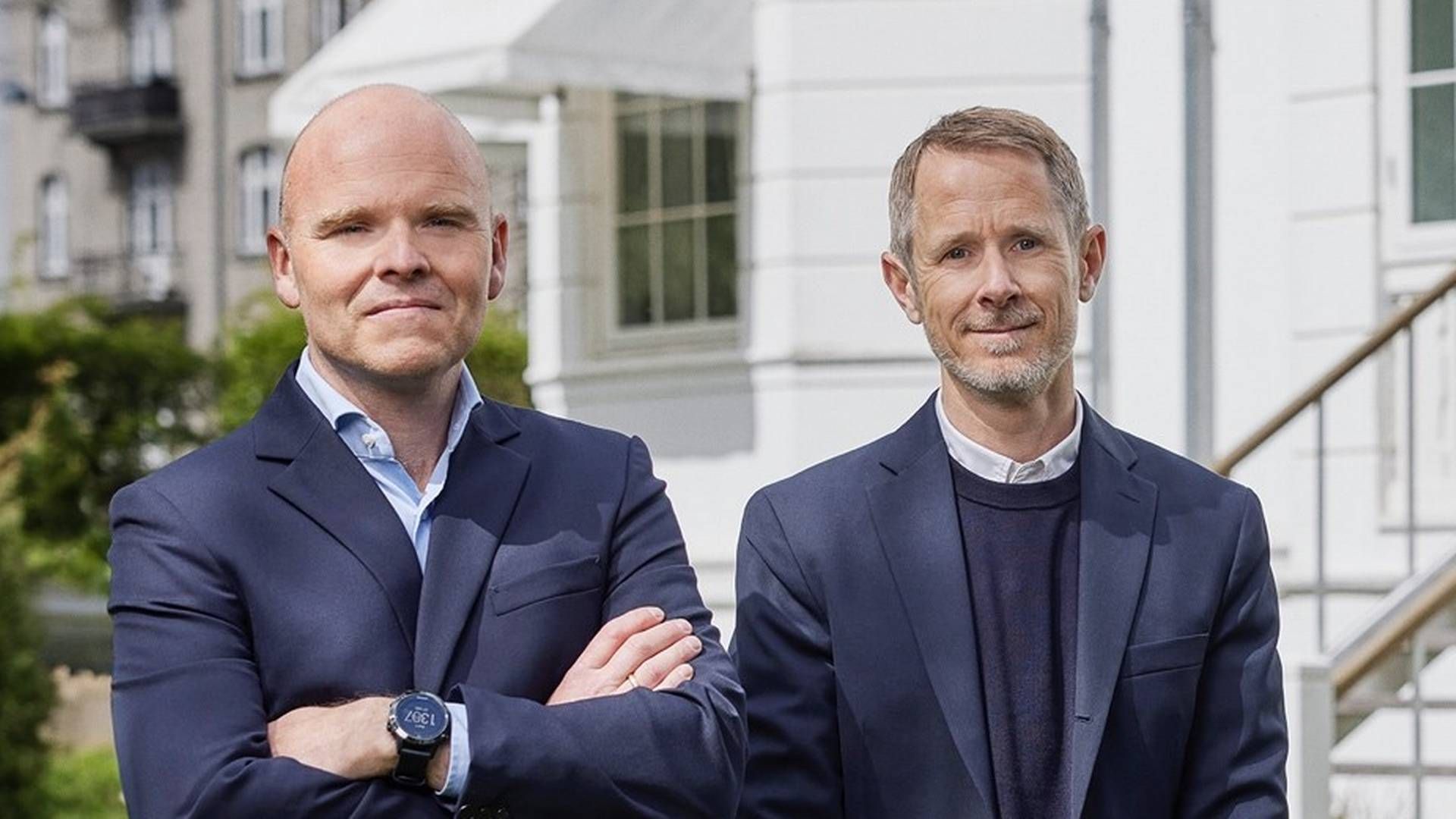 Troels Øberg (tv.) og Rasmus Lund, seniorpartnere i Nordic Alpha Partners, der har drevet investeringen i Airwatergreen. | Foto: Nap