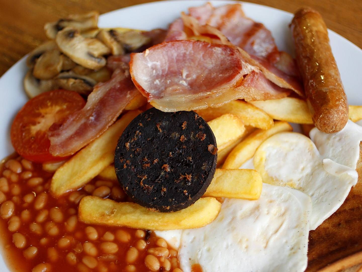 Danish Crown vil kæmpe for, at en traditionel "English breakfast" skal indeholde dansk bacon. | Foto: Suzanne Plunkett/Reuters/Ritzau Scanpix