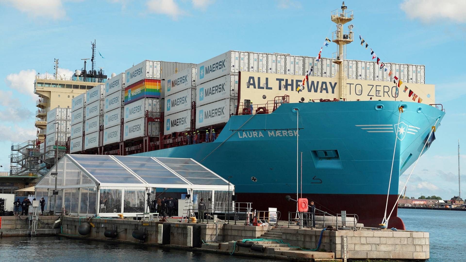 Mærsks første metanol-drevne containerskib, Laura Maersk. | Foto: Tom Little