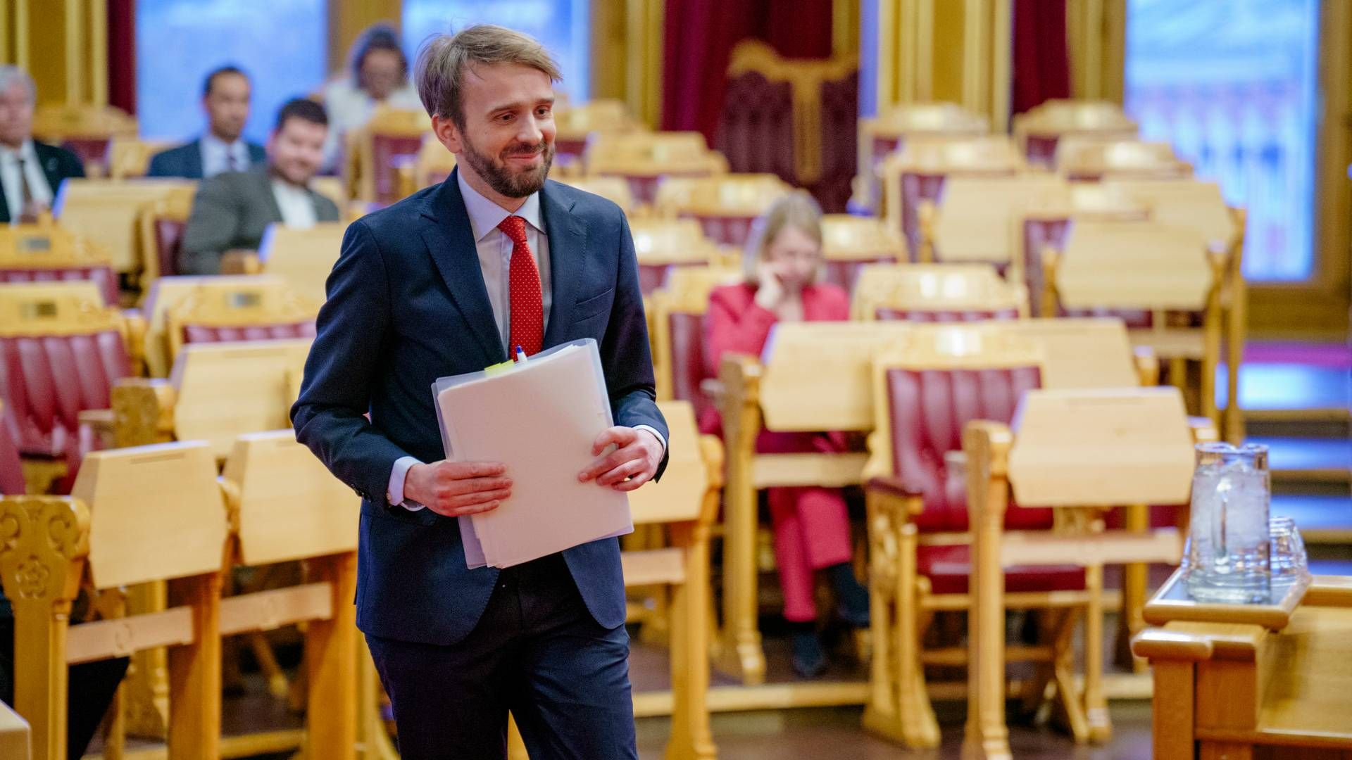 TAKTSKIFTE: – Etterspørselen til batterier i verden kommer til å tjuedoble seg de neste sju årene, og det er fordi hele verden skal elektrifiseres, sa Vestre. | Foto: Stian Lysberg Solum / NTB