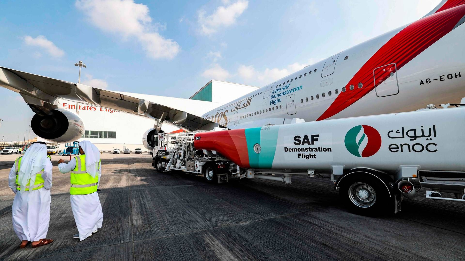 Demonstrationsturen skal vise, at det teknologisk er muligt at flyve på SAF. | Foto: Giuseppe Cacace/AFP/Ritzau Scanpix