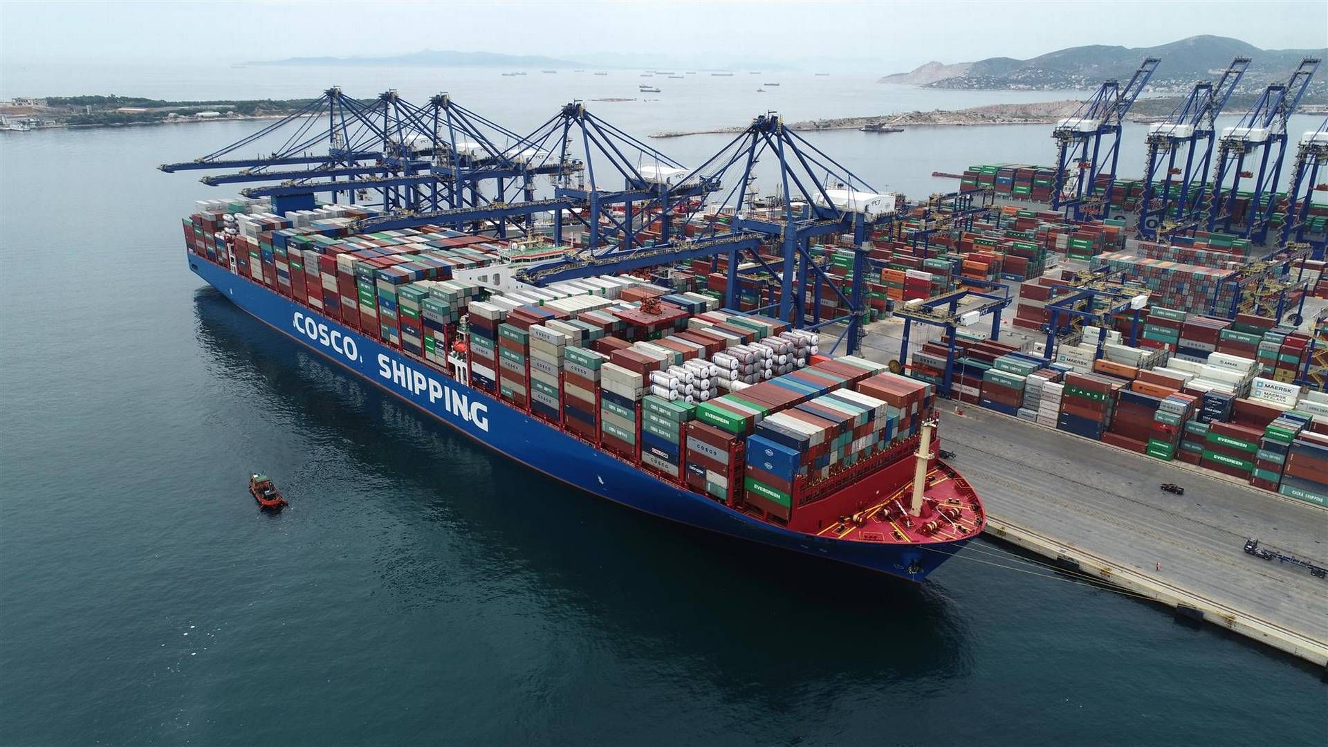 Cosco sætter tal det CO2-gebyr, kunder skal betale for containere mellem Oceanien og Europa. | Foto: Pr / Cosco Shipping