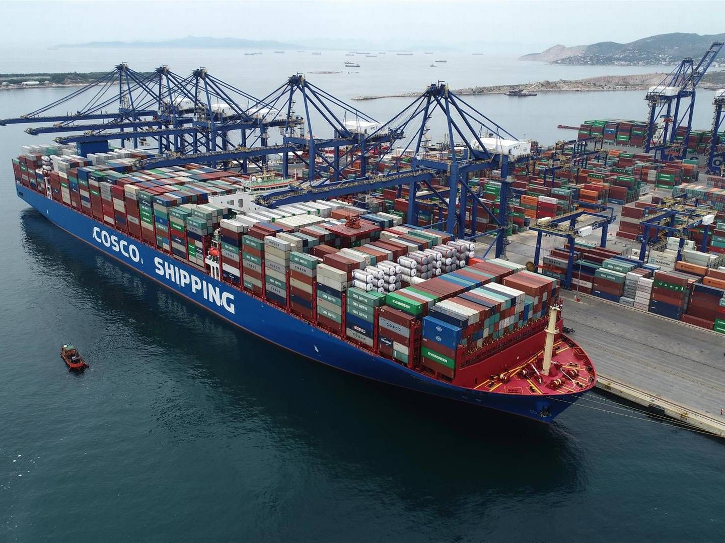 Cosco sætter tal det CO2-gebyr, kunder skal betale for containere mellem Oceanien og Europa. | Foto: Pr / Cosco Shipping