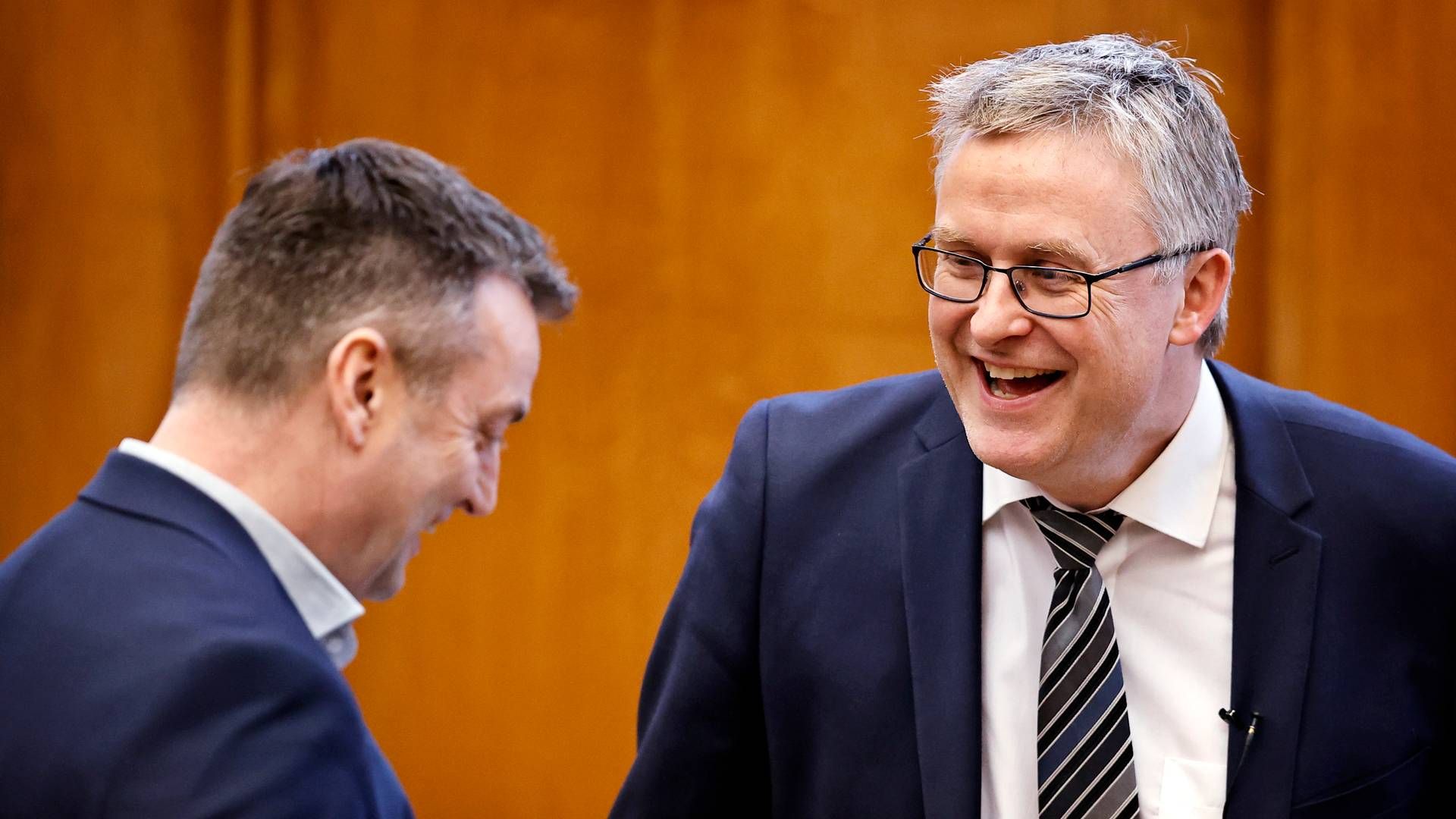 Jacob Jensen (t.h), minister for fødevarer, landbrug og fiskeri. | Foto: Jens Dresling/Ritzau Scanpix