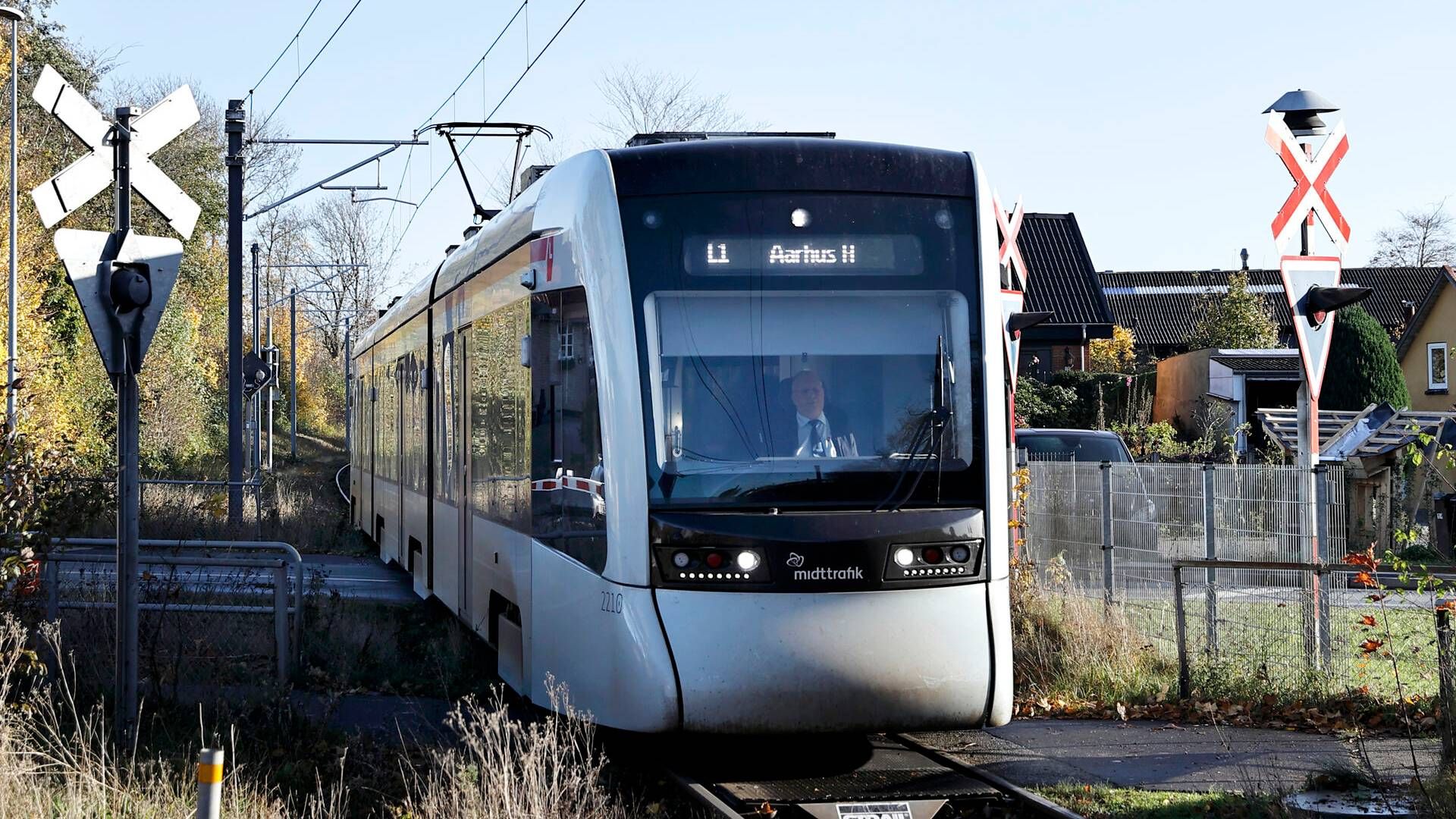 Der er tale om Hovmarken Station, der ligger godt en kilometer fra Lystrup Station, hvor letbanen også stopper. | Foto: Jens Dresling/Ritzau Scanpix