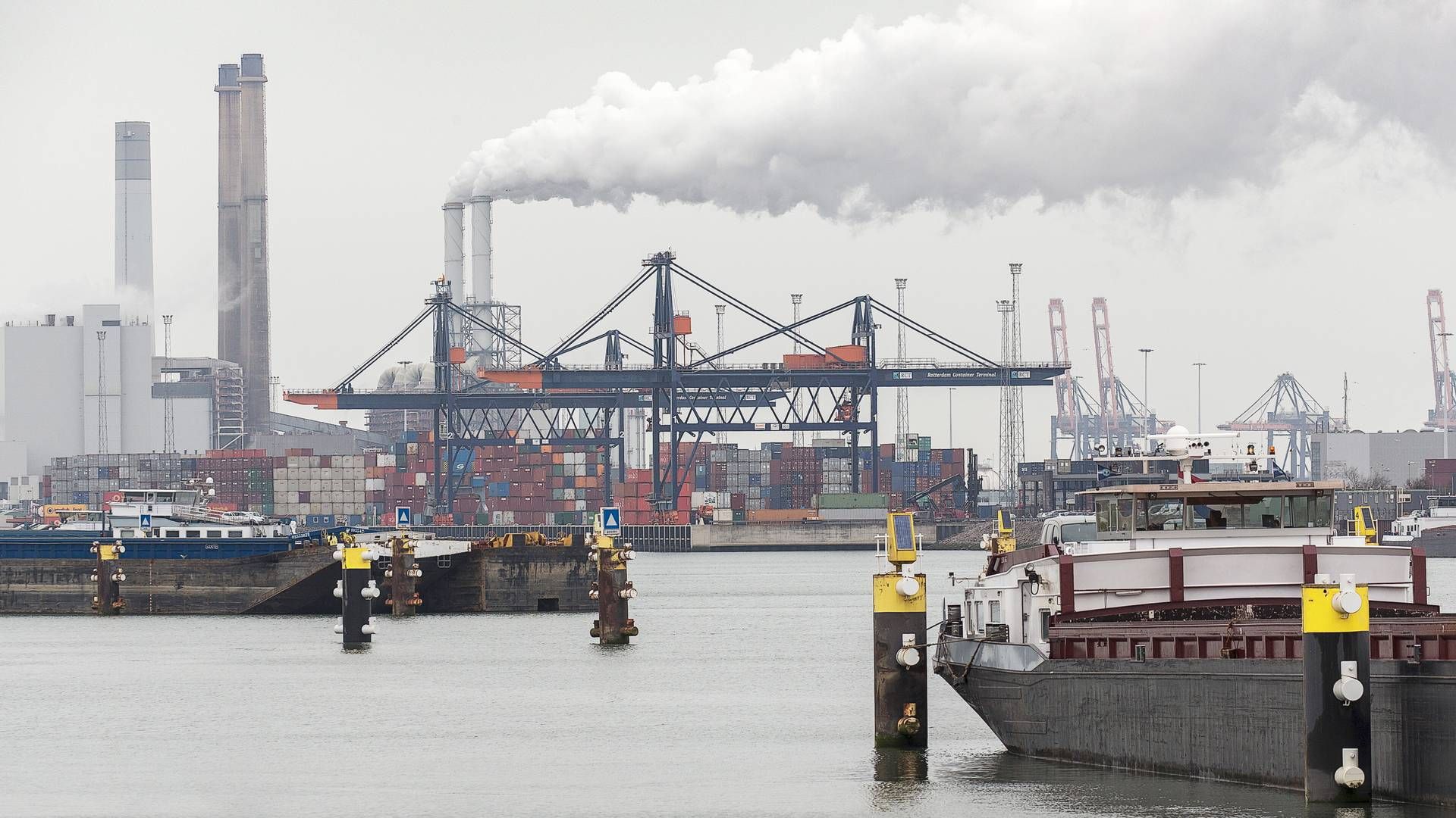 Arkivfoto fra Havnen i Rotterdam, som er den største i EU. | Foto: Michael Kooren/Reuters/Ritzau Scanpix