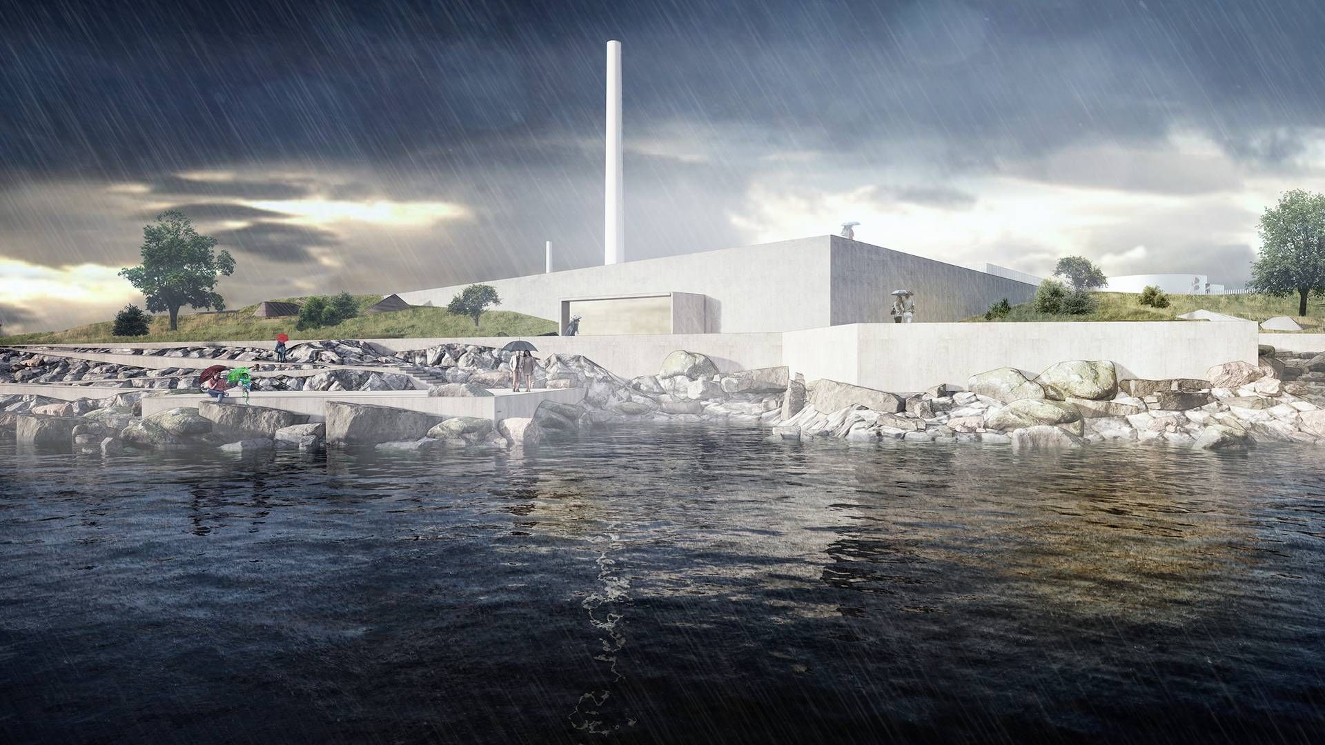 Billedet viser designet for Aarhus Vands kommende renseanlæg Rewater. | Foto: Aarhus Vand/pr