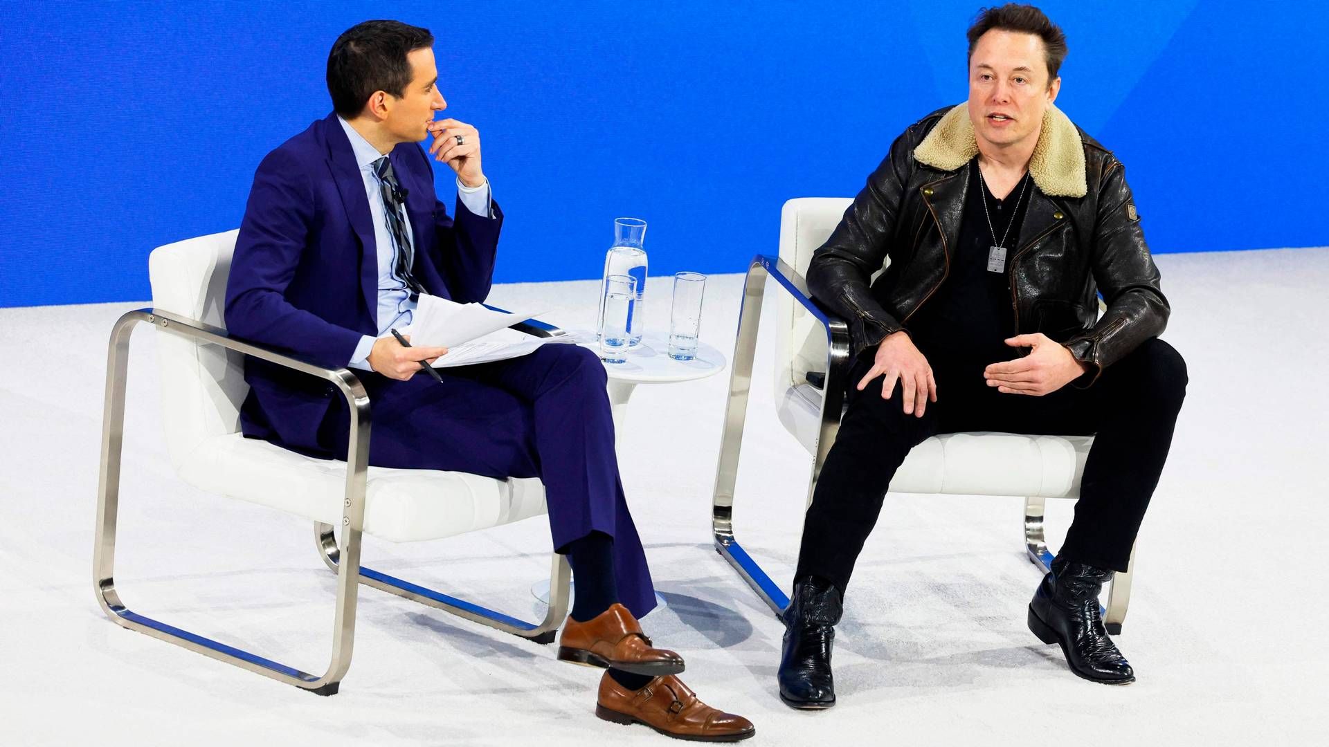 Elon Musk holdte ikke igen i sin kritik af annoncører, der har trukket sig fra X, ved en bogmesse onsdag. | Foto: Michael M. Santiago
