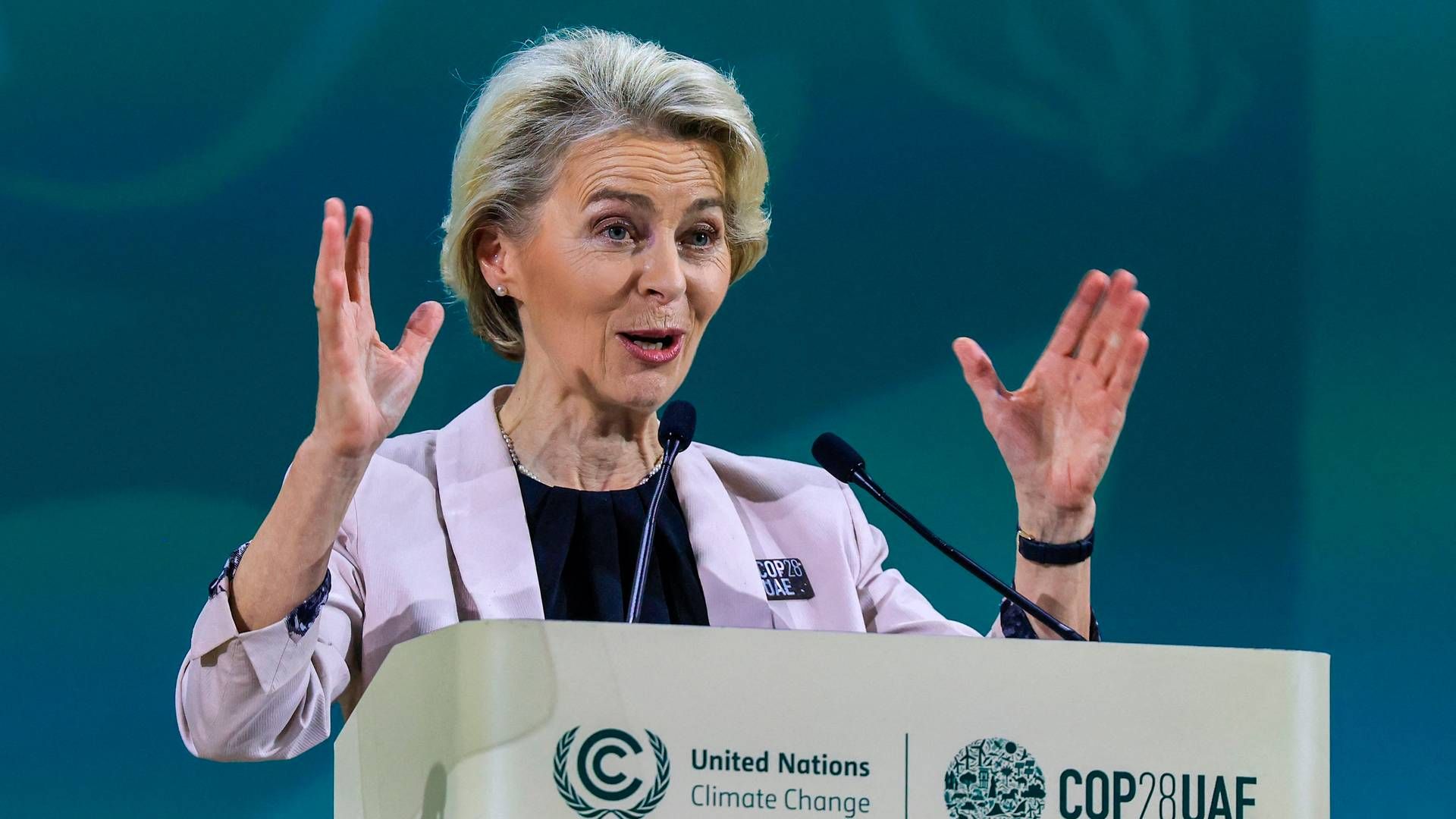 EU-Kommissionens formand, Ursula von der Leyen, sender løftet om at tredoble den vedvarende energi et stærkt budskaber til investorer og finansmarkederne om hurtigere at opnå et klimaneutralt samfund. | Foto: Karim Sahib