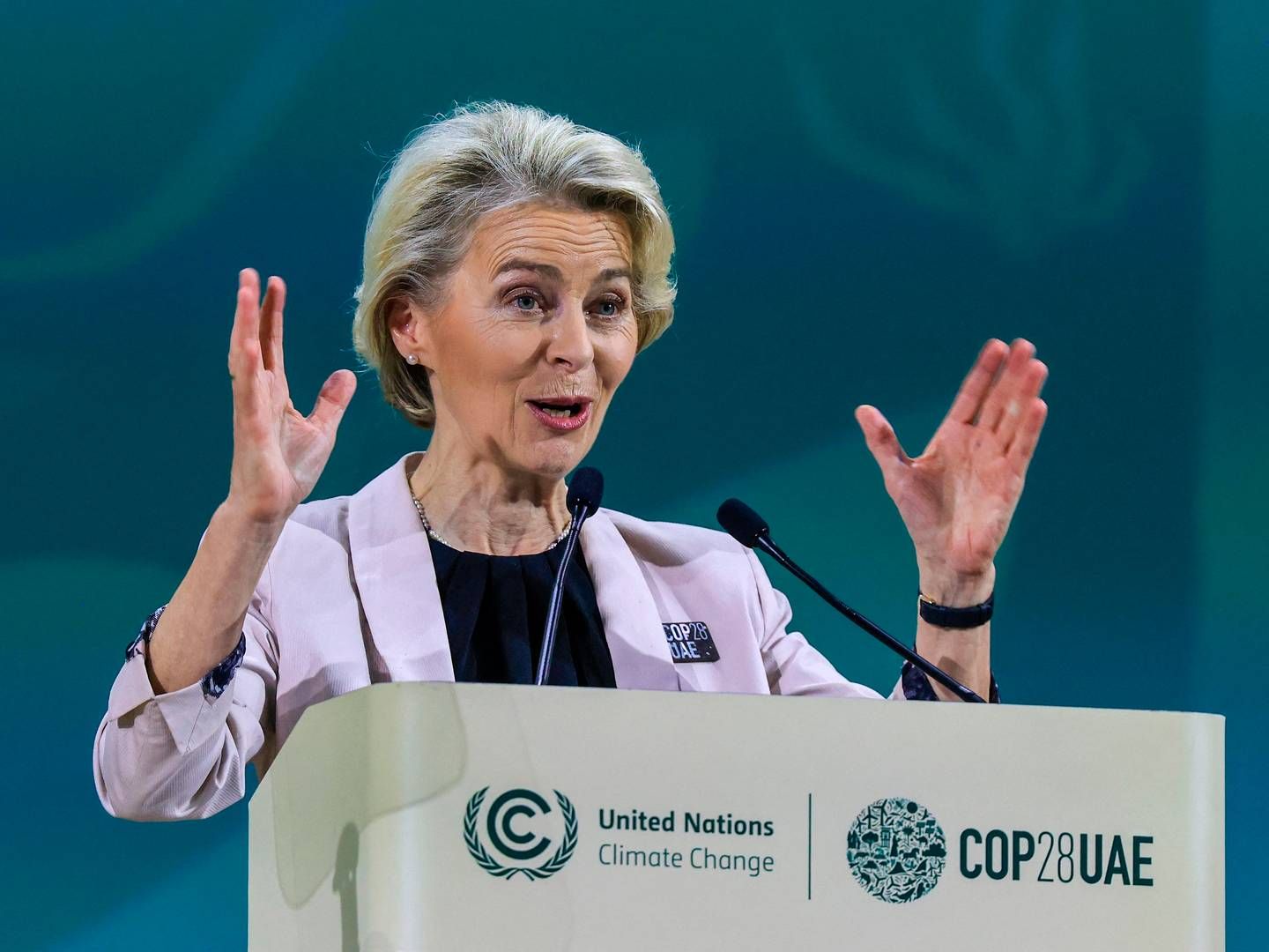EU-Kommissionens formand, Ursula von der Leyen, sender løftet om at tredoble den vedvarende energi et stærkt budskaber til investorer og finansmarkederne om hurtigere at opnå et klimaneutralt samfund. | Foto: Karim Sahib