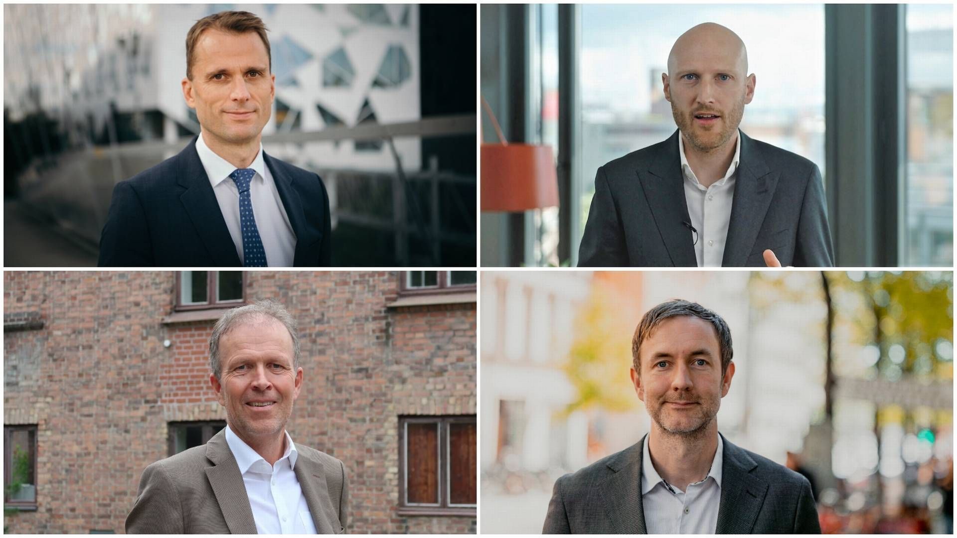 SKAL I AKSJON: Thomas Ramcilovic (DNB), Robert Nystad (Union), Hans Petter Skogstad (Cushman & Wakefield Realkapital) og Mikael Söderlundh (Colliers)