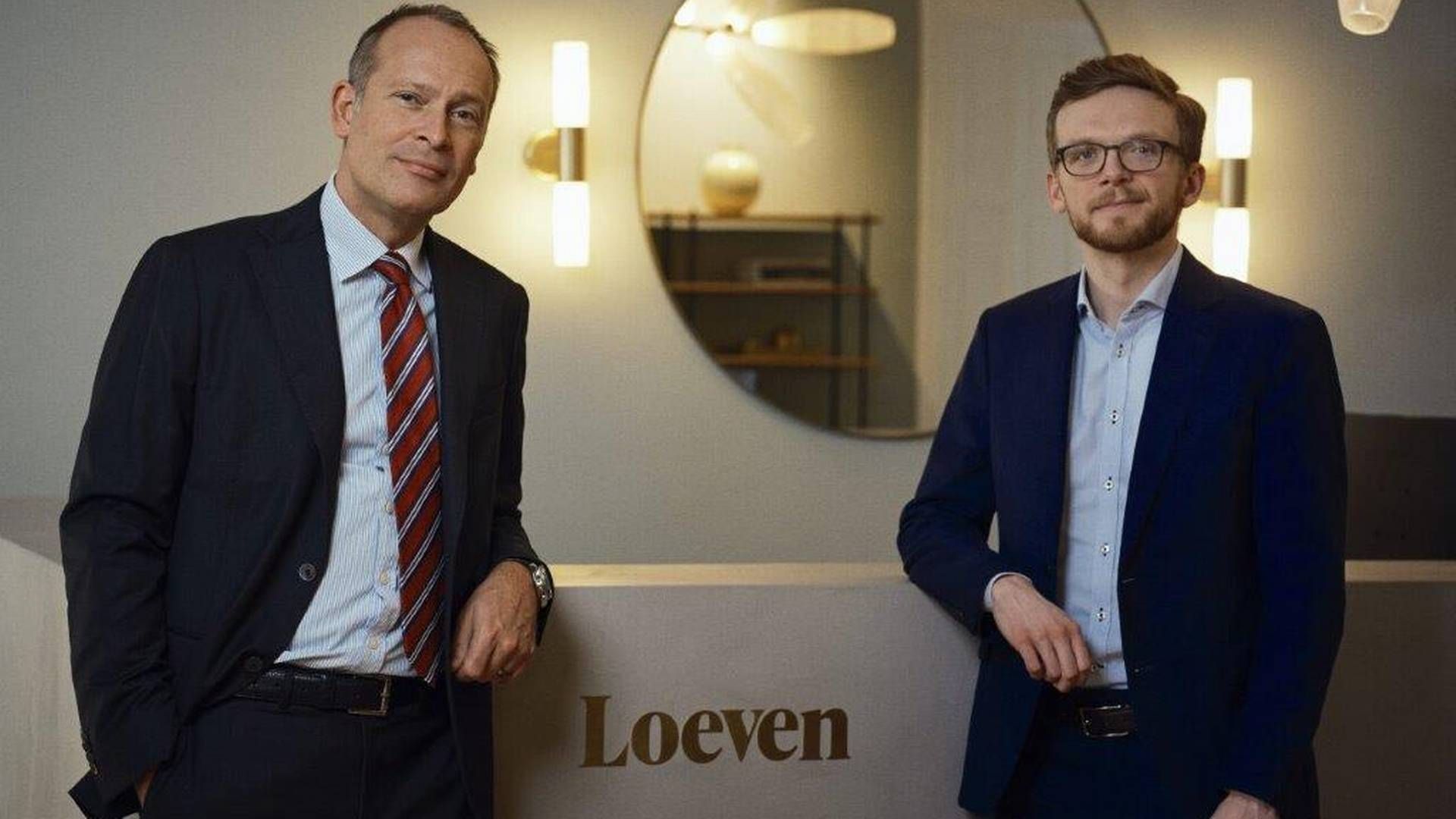 Mads Poulsen (tv.) og Joachim Siverts Nielsen skifter 1. januar 2024 til Loeven, der tidligere gik under navnet BKH Law. | Foto: Emil Lyders