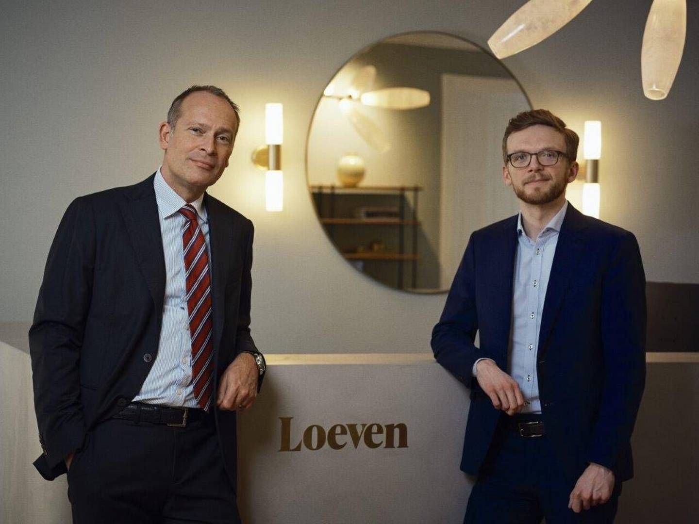 Mads Poulsen (tv.) og Joachim Siverts Nielsen skifter 1. januar 2024 til Loeven, der tidligere gik under navnet BKH Law. | Foto: Emil Lyders